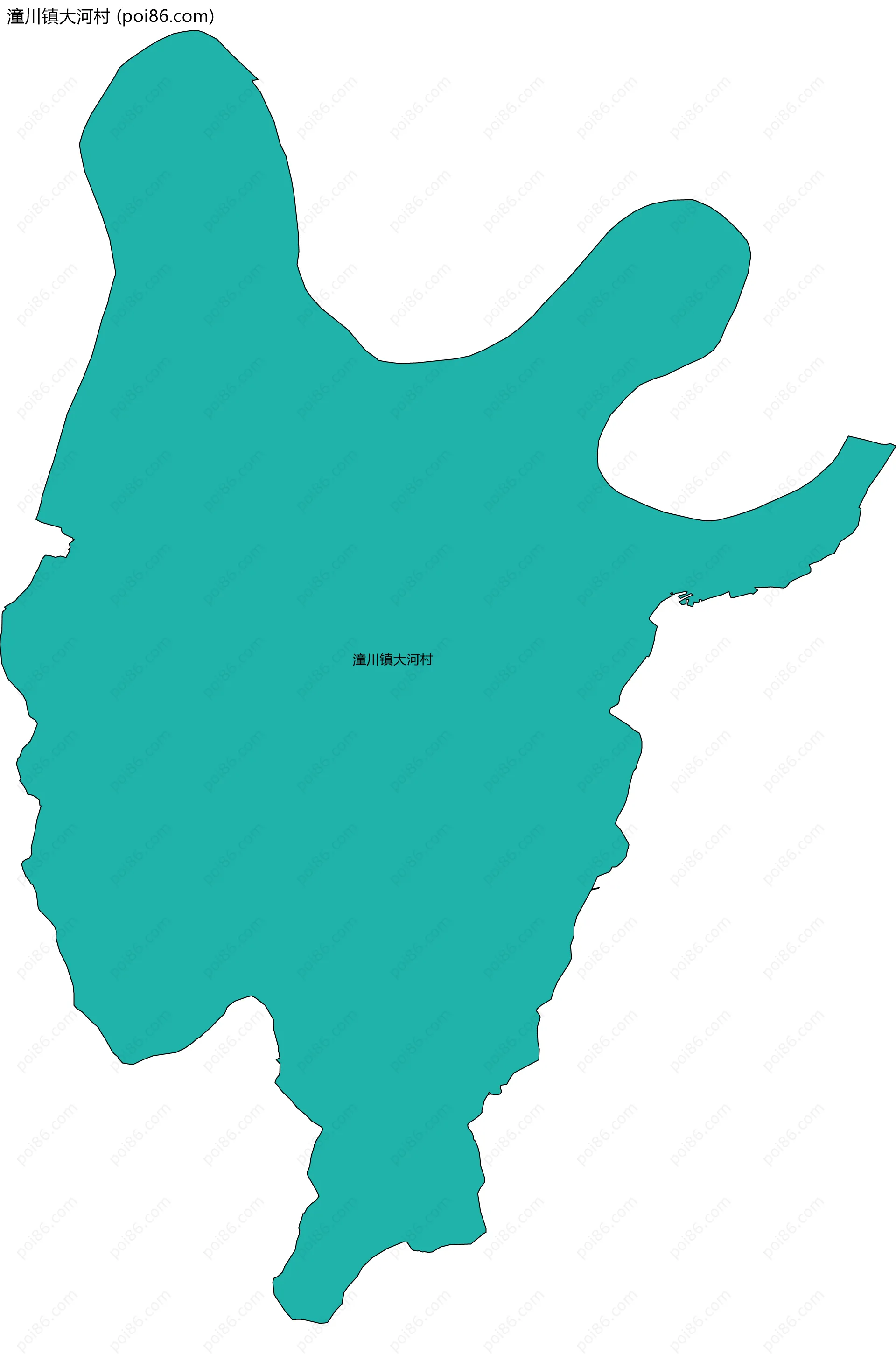 潼川镇大河村边界地图