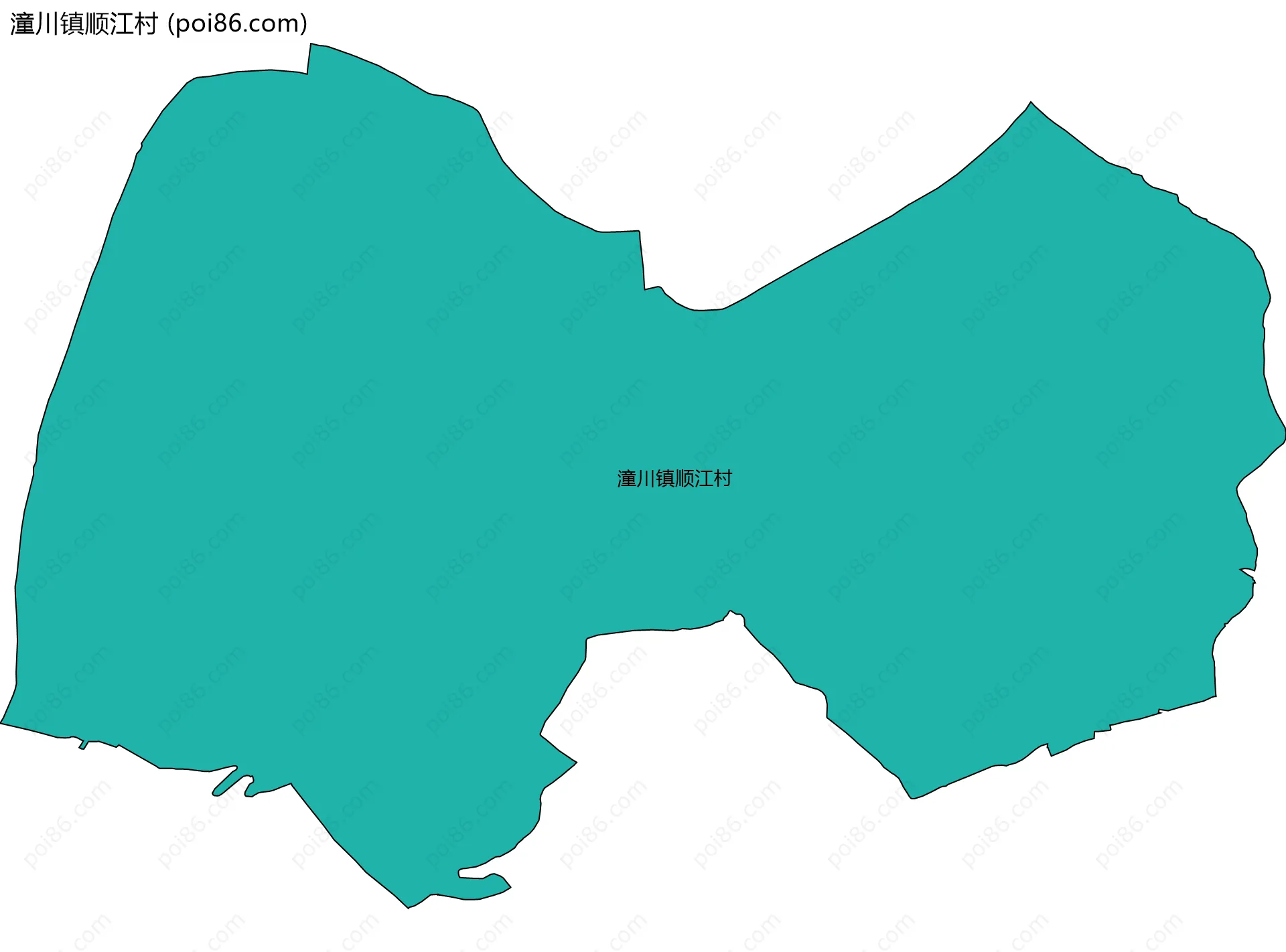 潼川镇顺江村边界地图