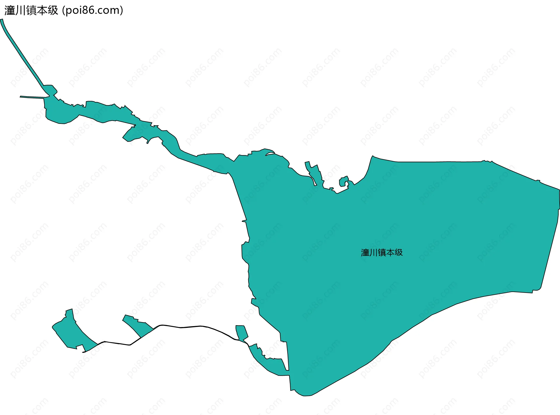 潼川镇本级边界地图