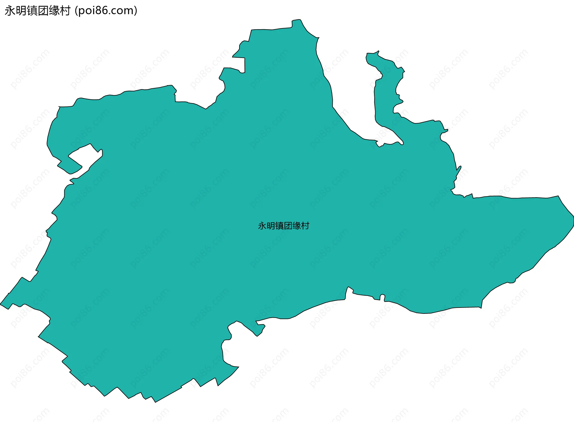 永明镇团缘村边界地图
