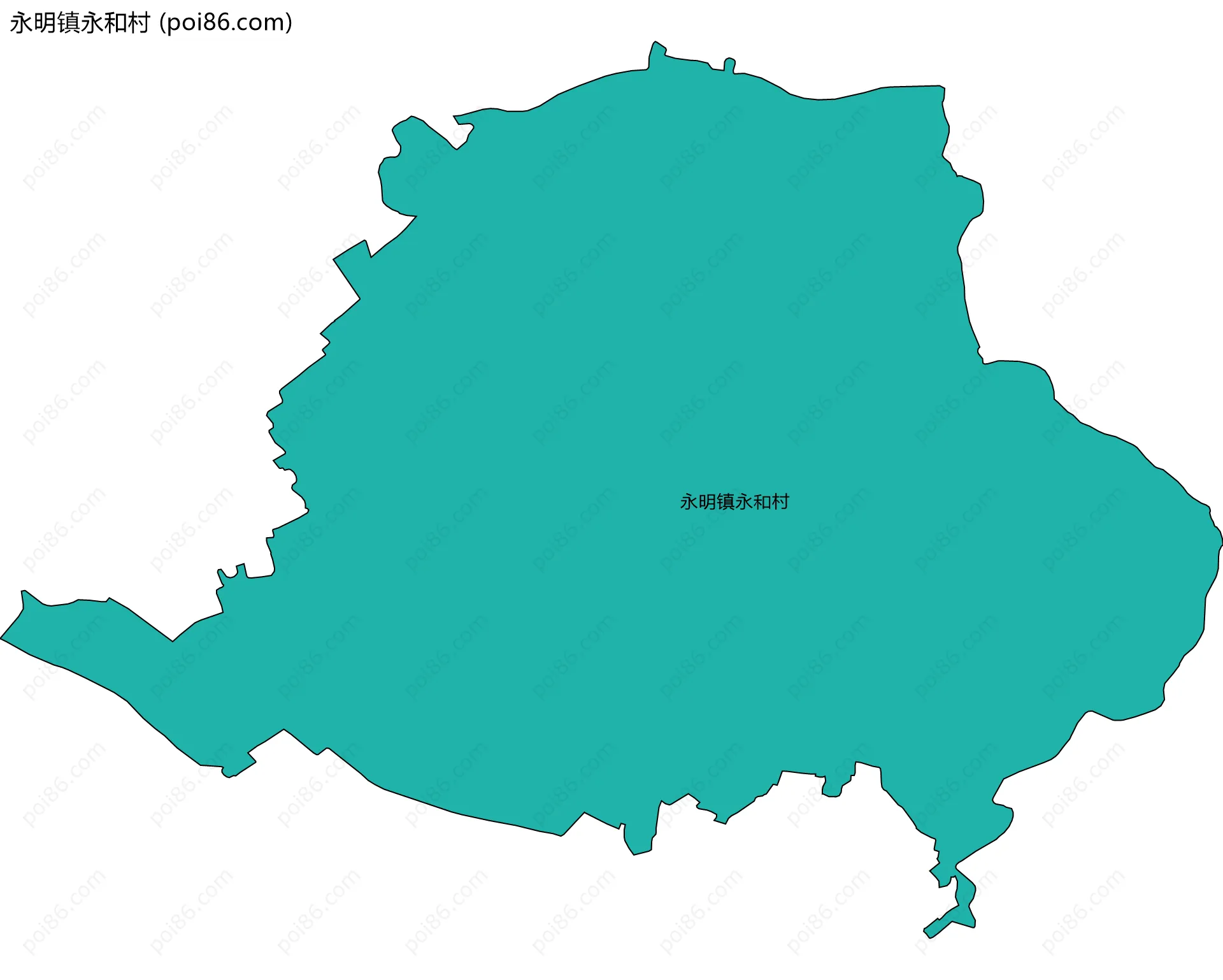 永明镇永和村边界地图