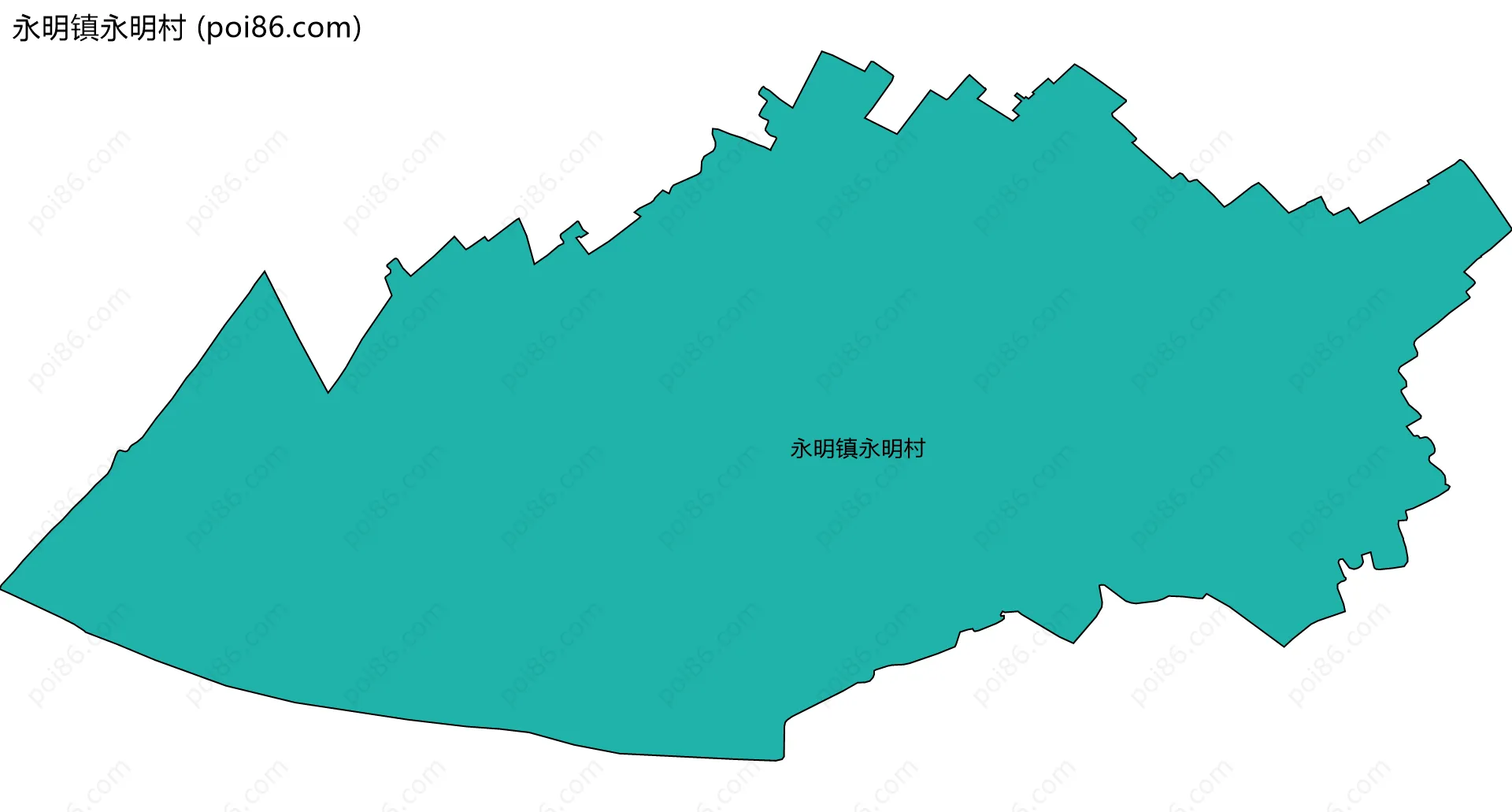 永明镇永明村边界地图