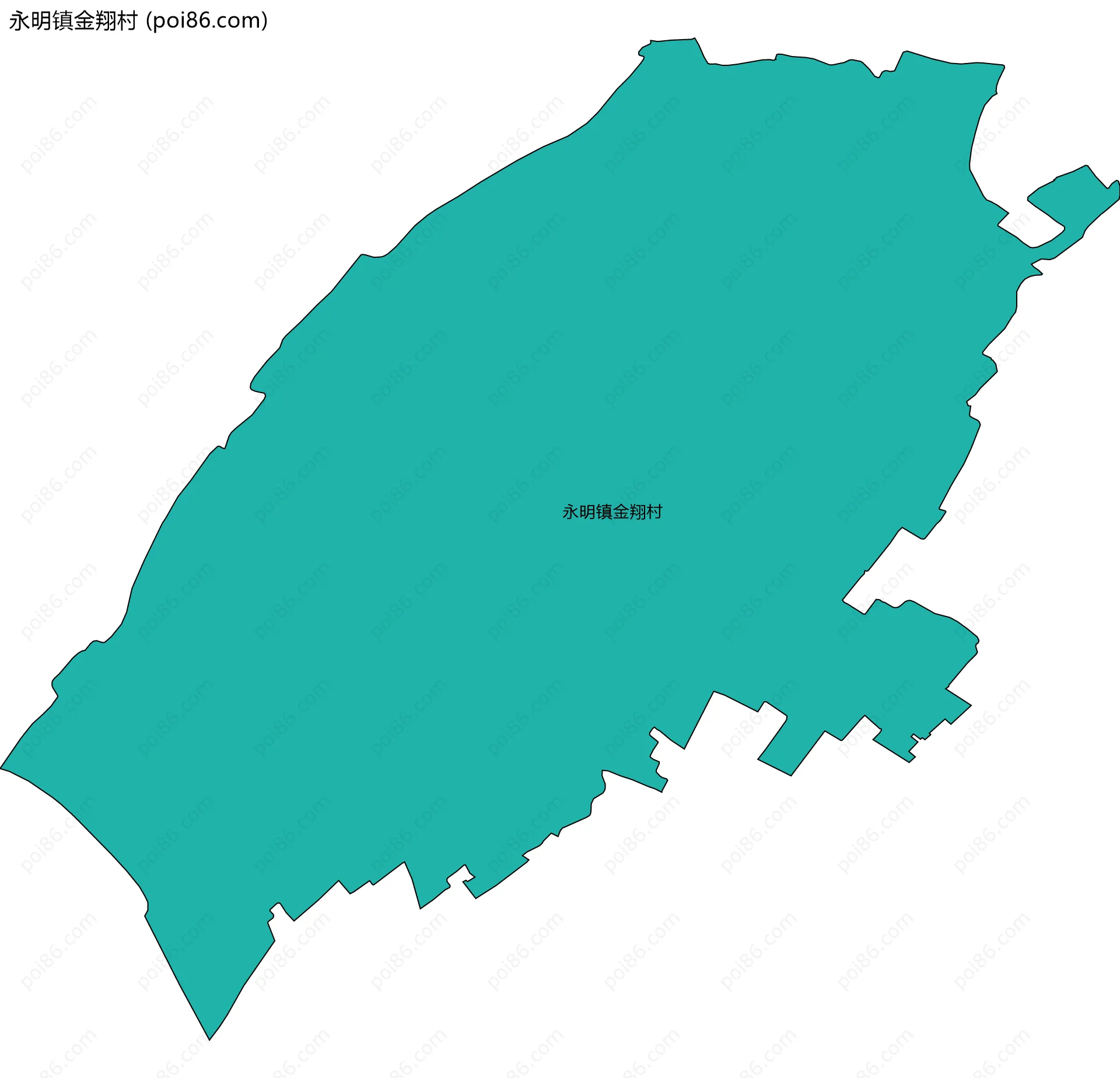 永明镇金翔村边界地图