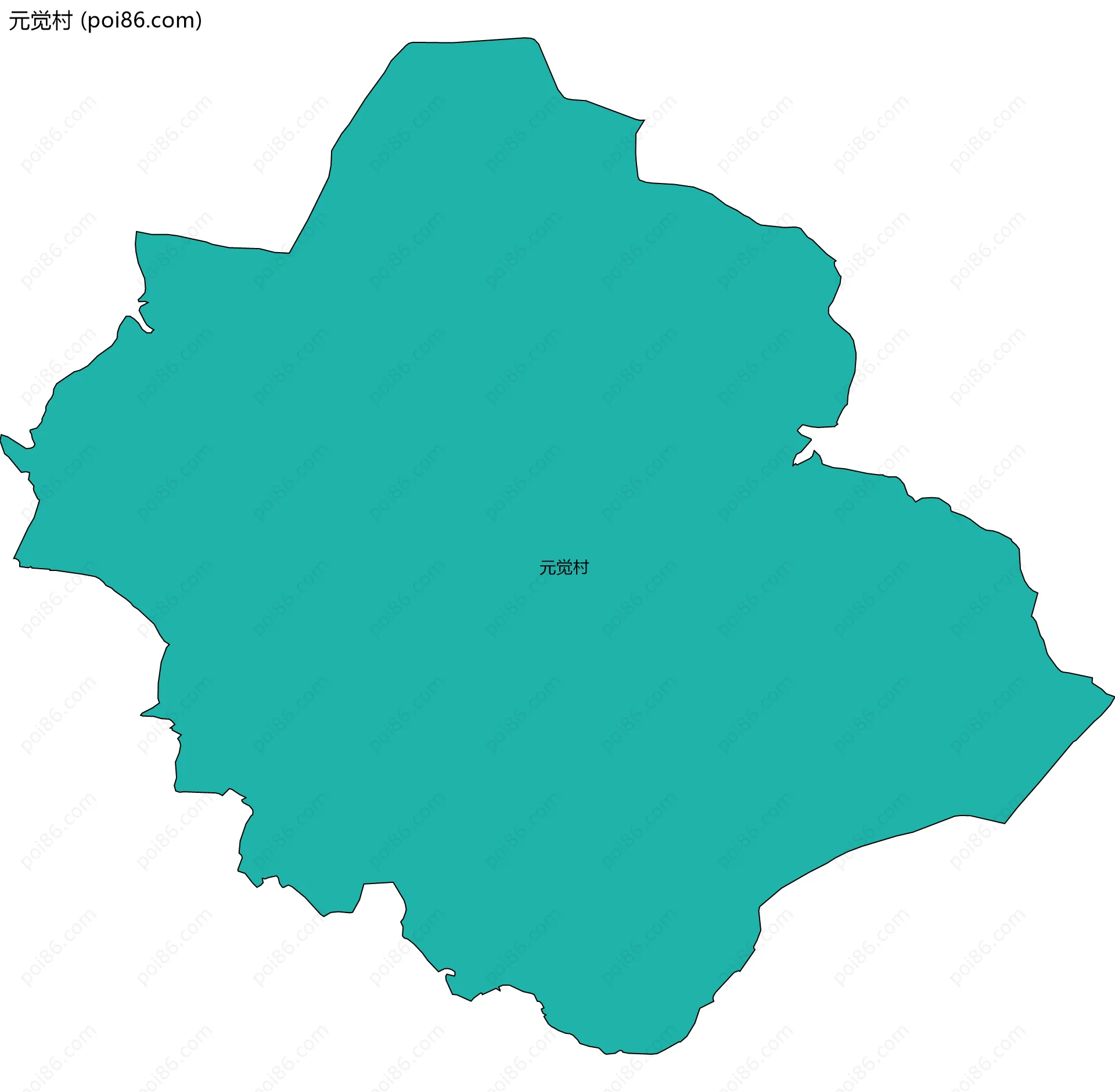 元觉村边界地图
