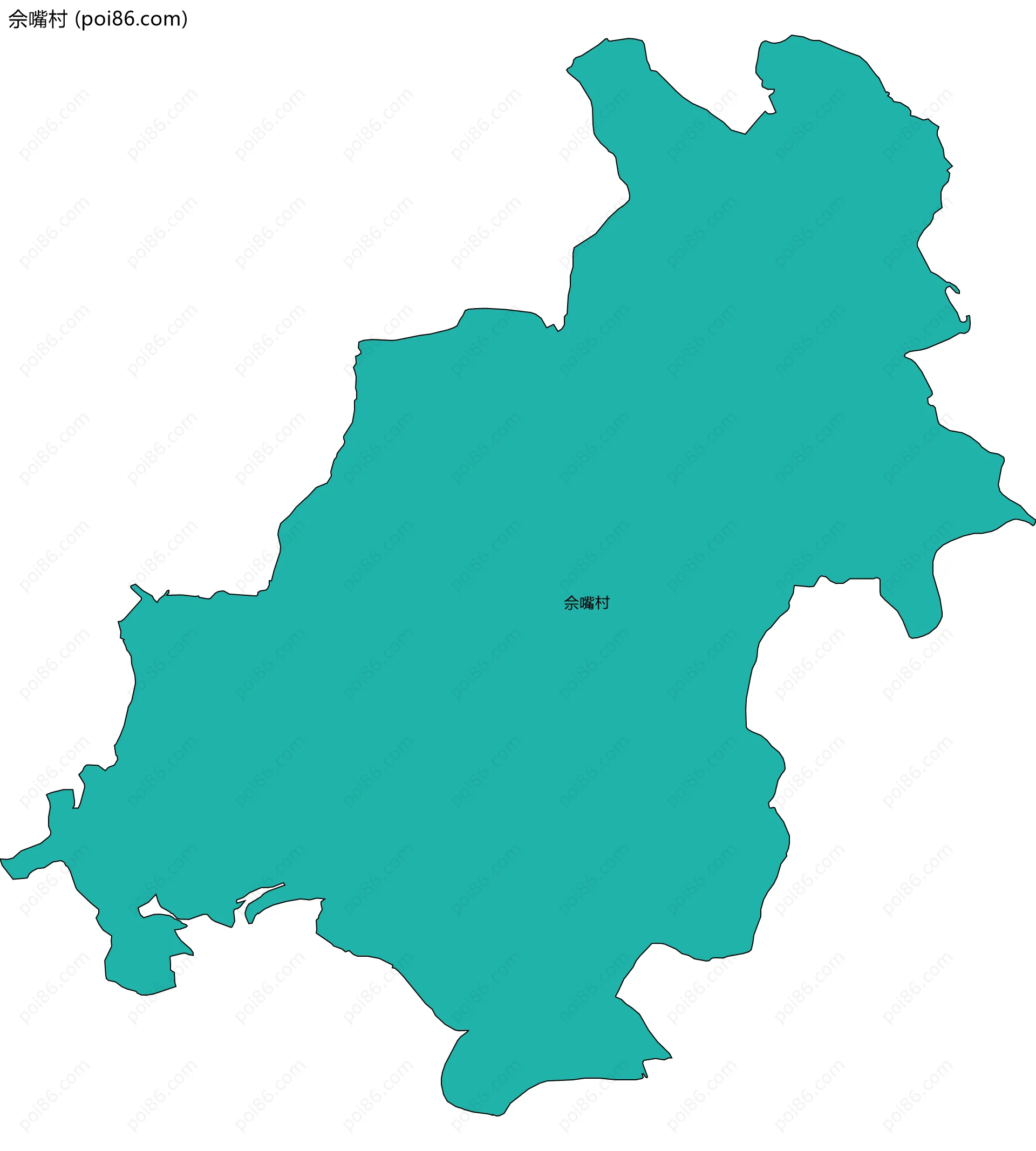 佘嘴村边界地图