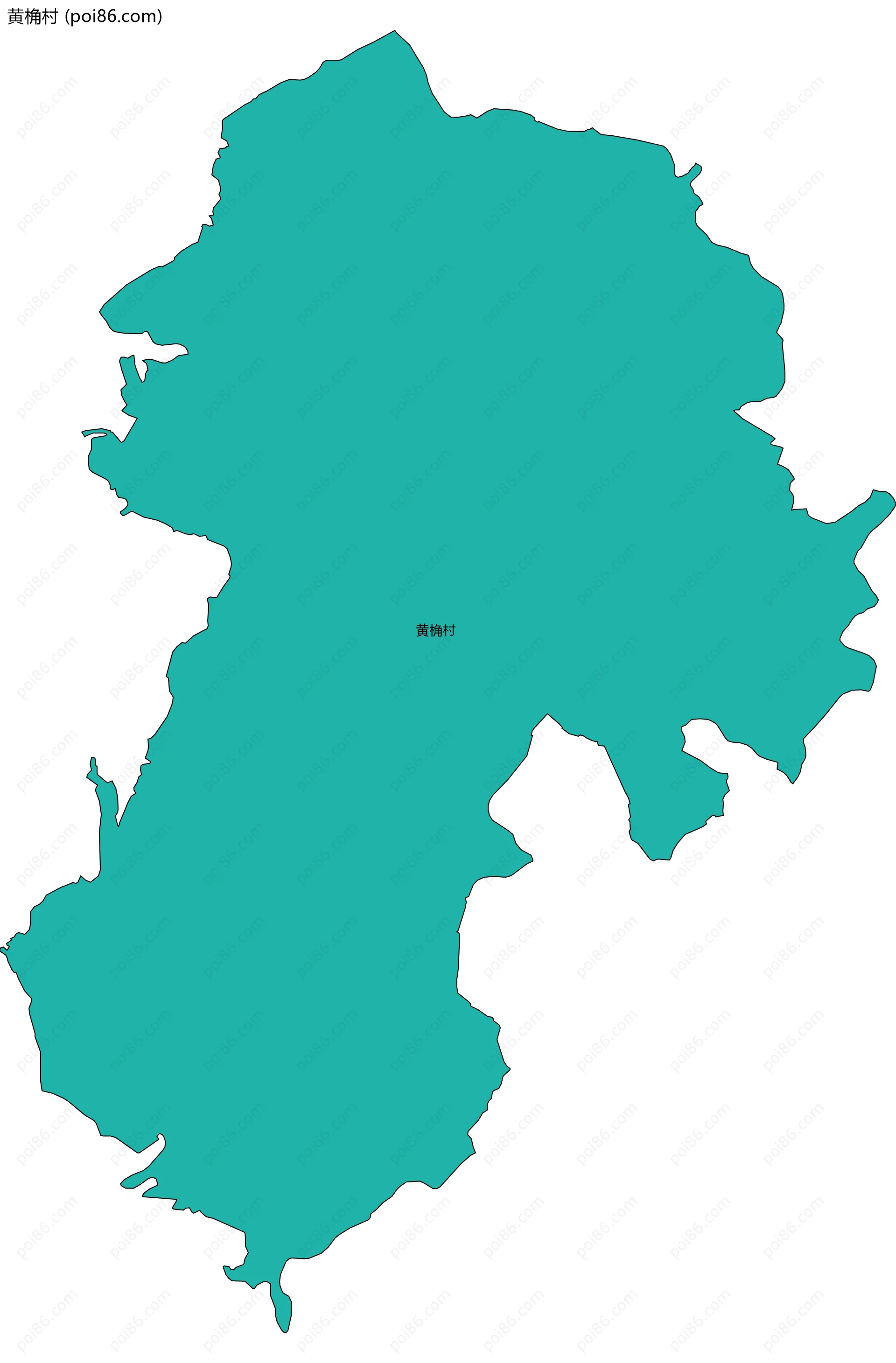 黄桷村边界地图