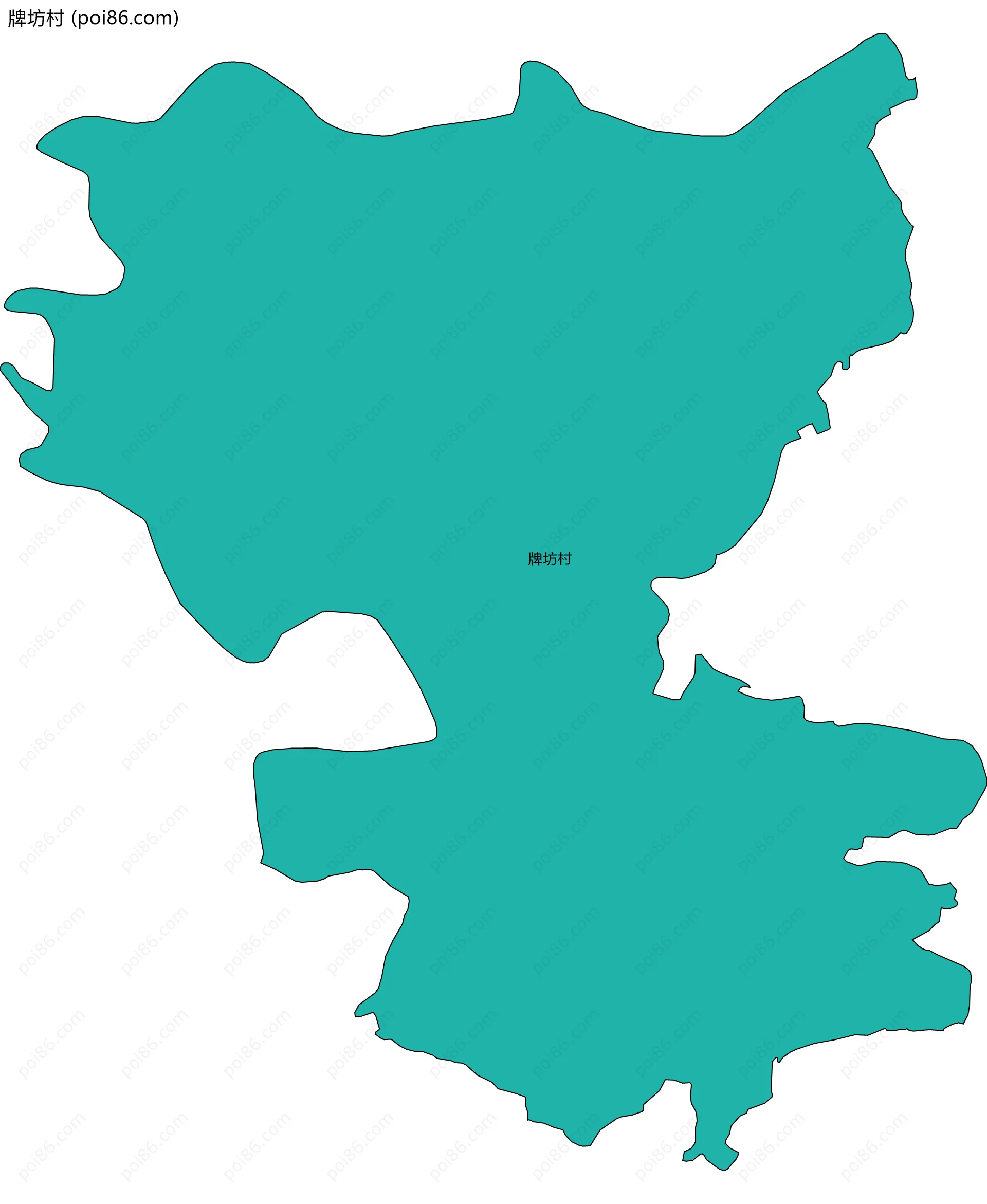 牌坊村边界地图