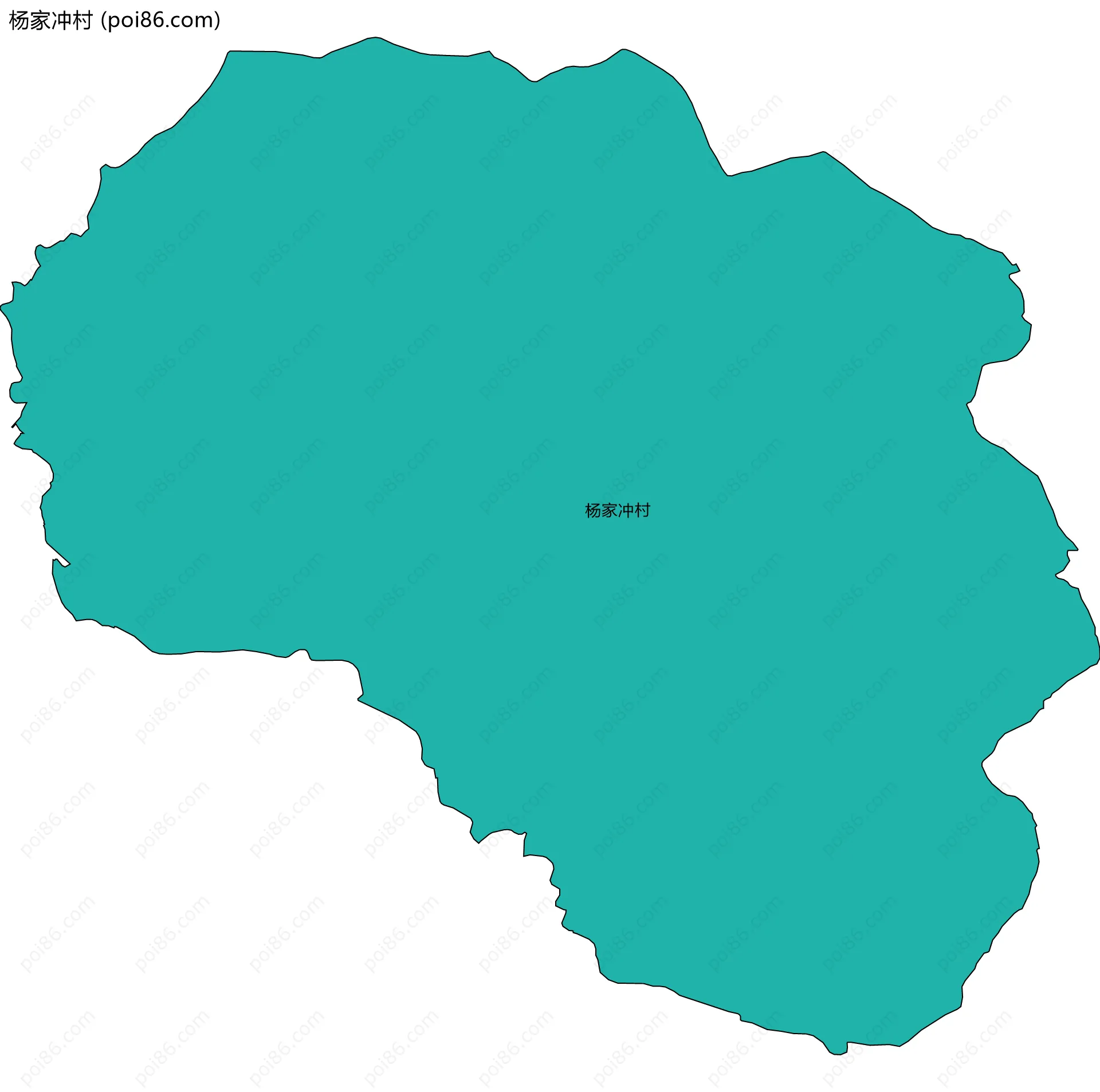 杨家冲村边界地图