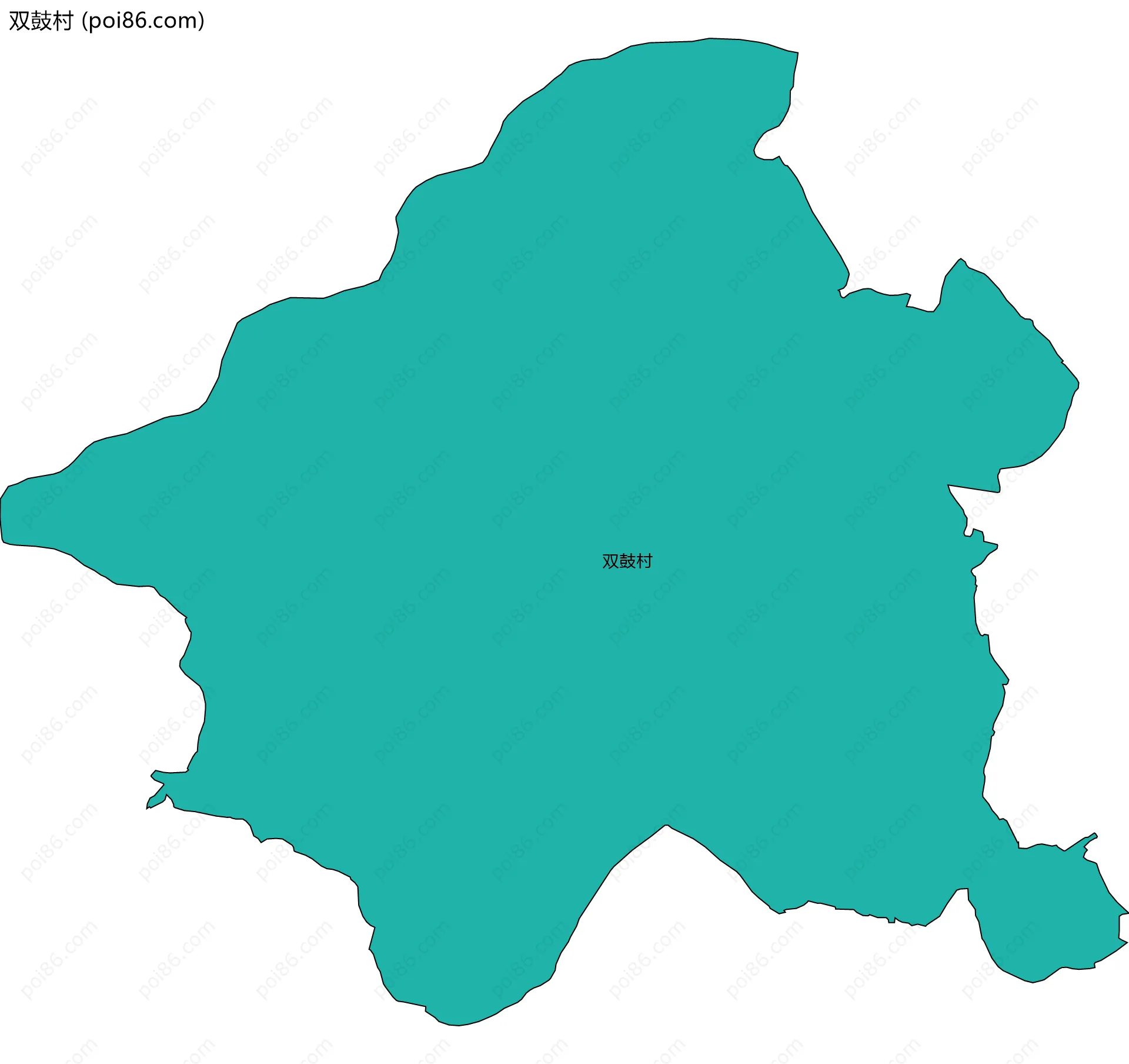 双鼓村边界地图