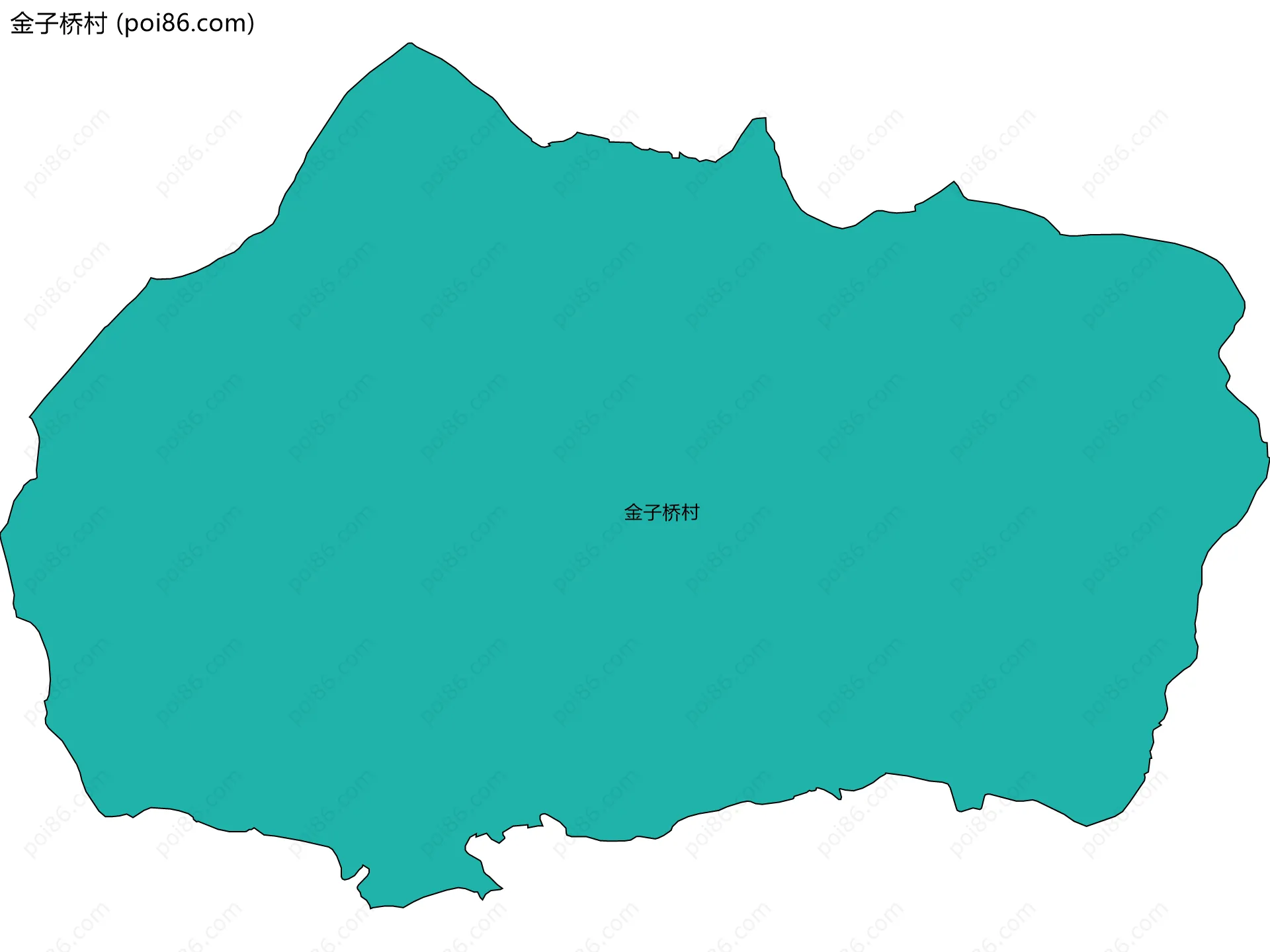 金子桥村边界地图