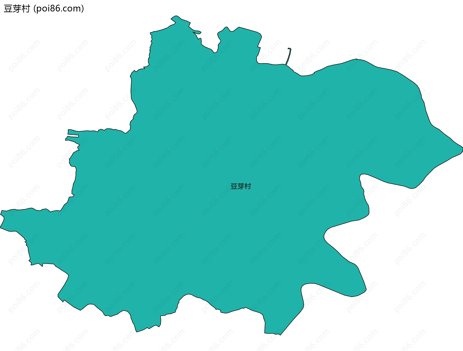 豆芽村边界地图