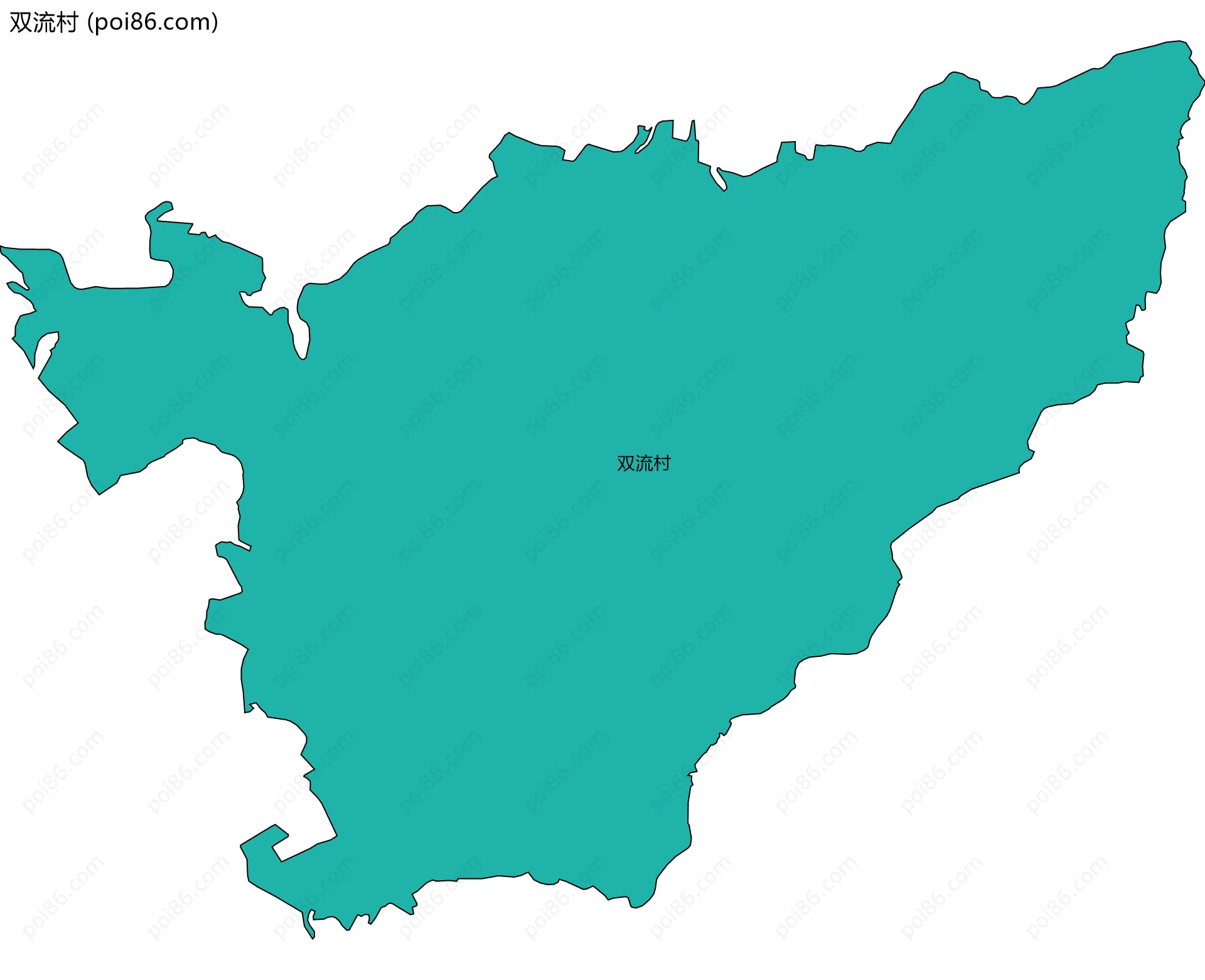 双流村边界地图