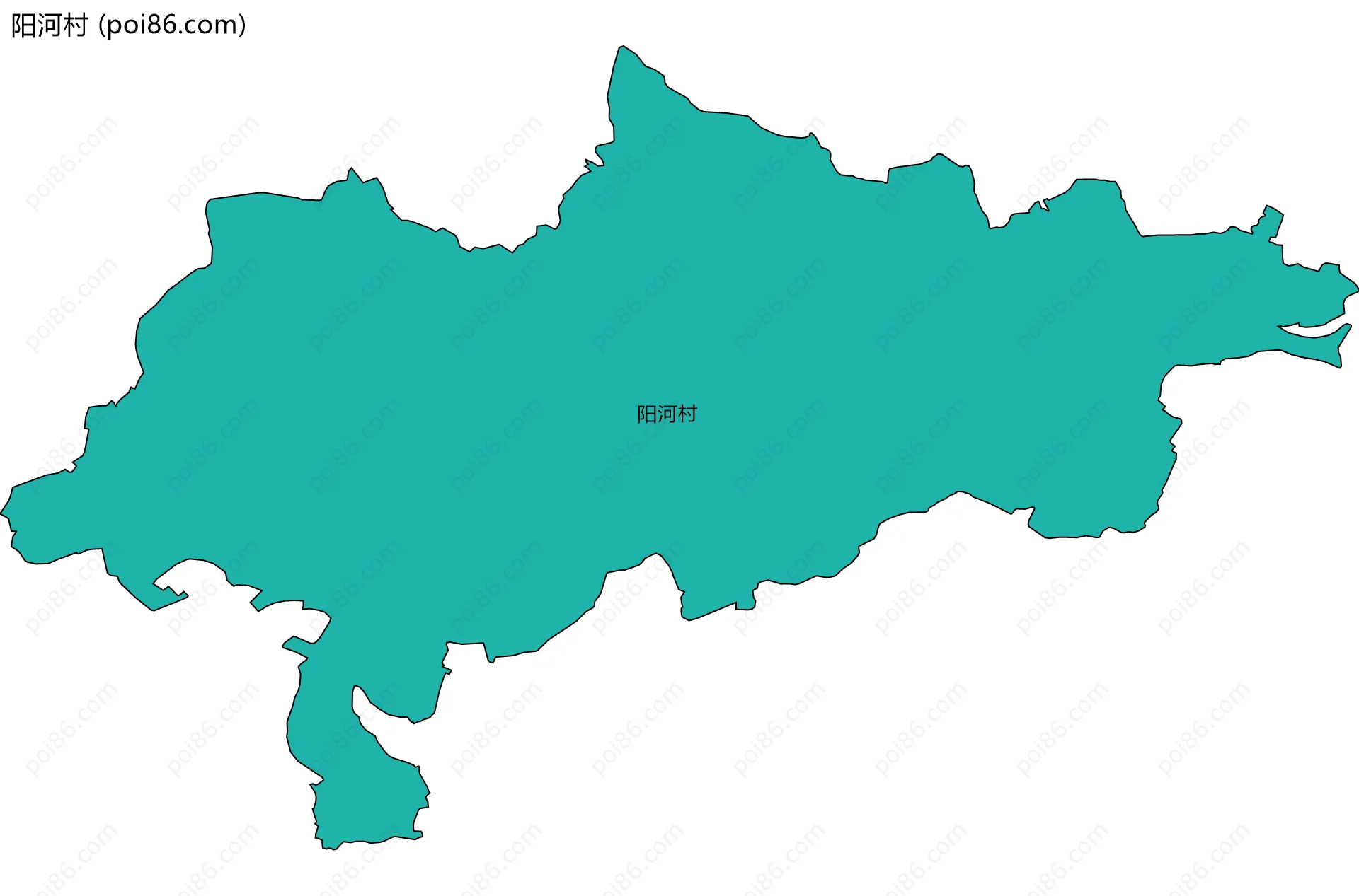 阳河村边界地图