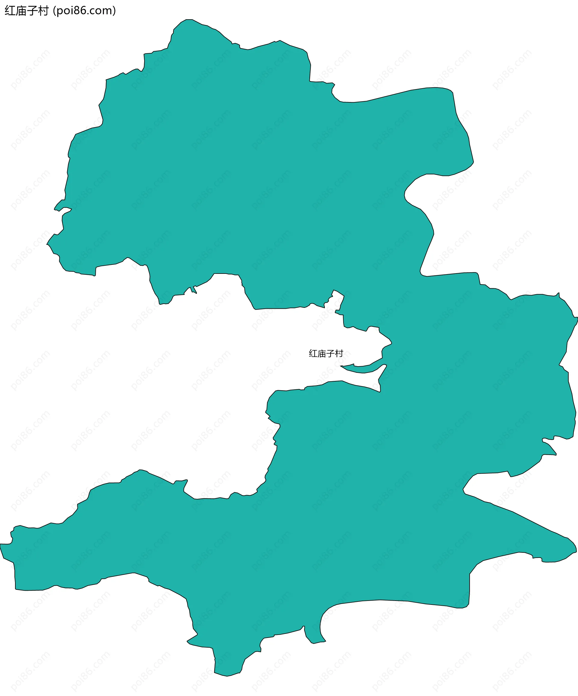 红庙子村边界地图