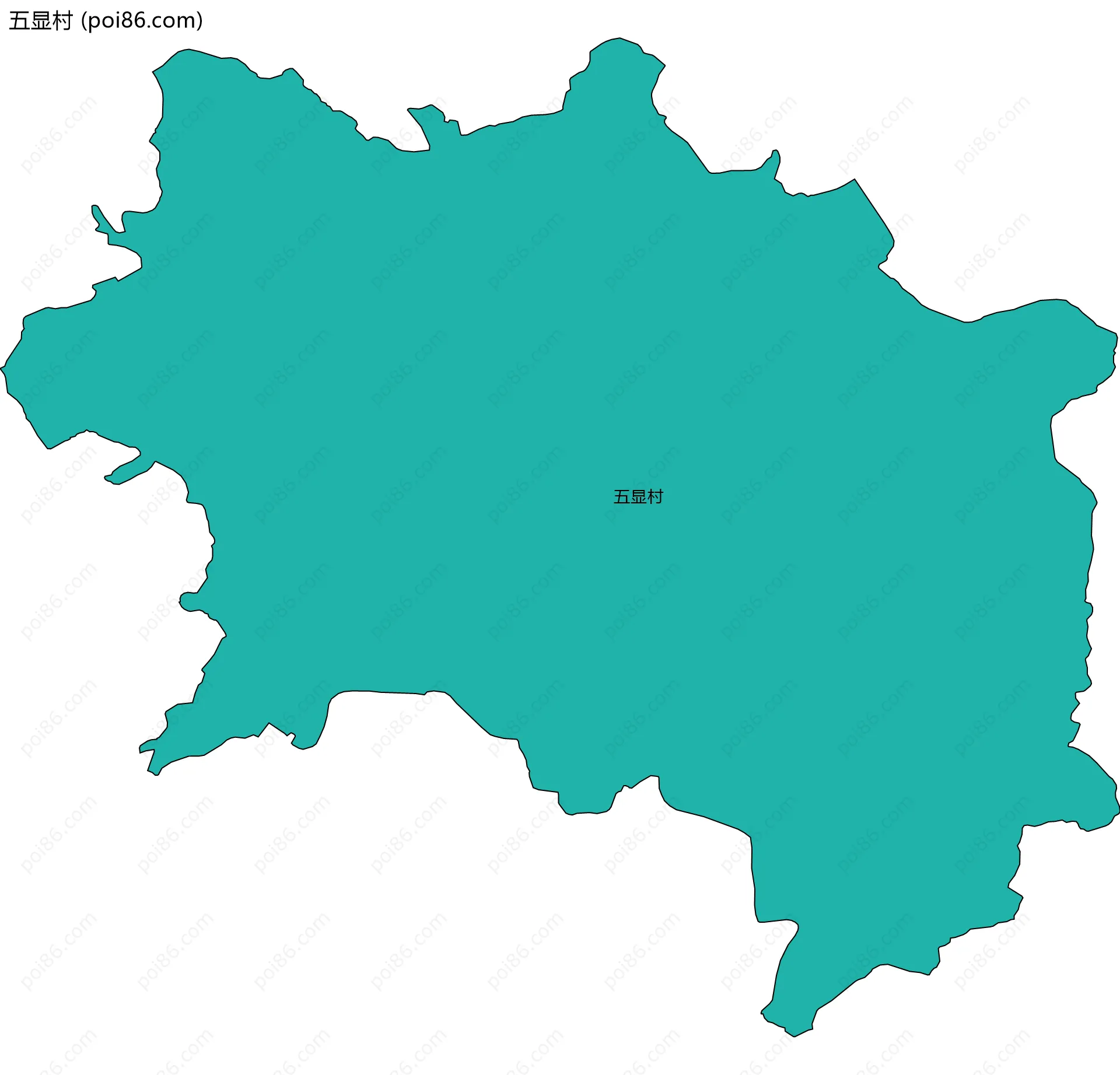 五显村边界地图