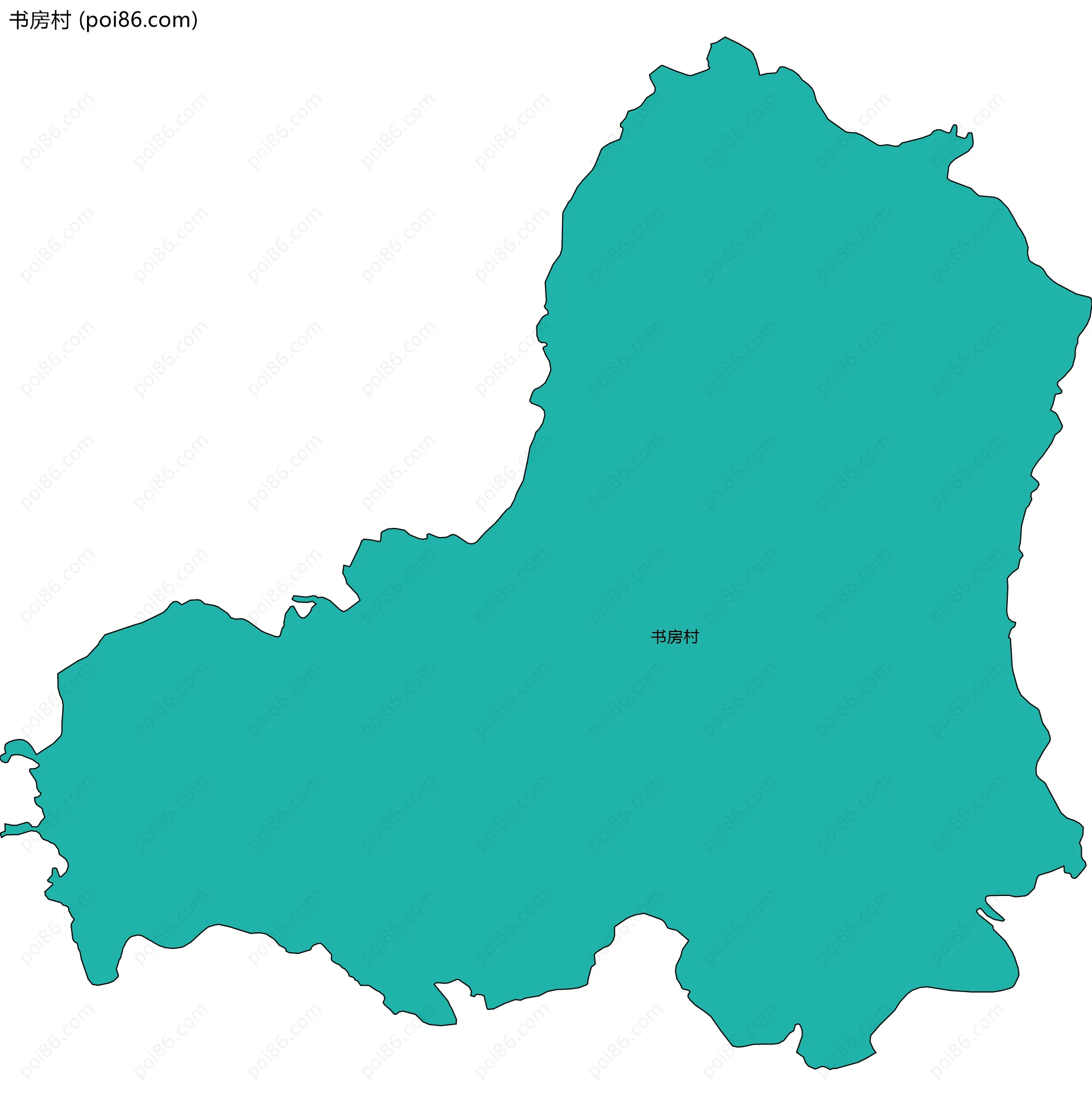 书房村边界地图