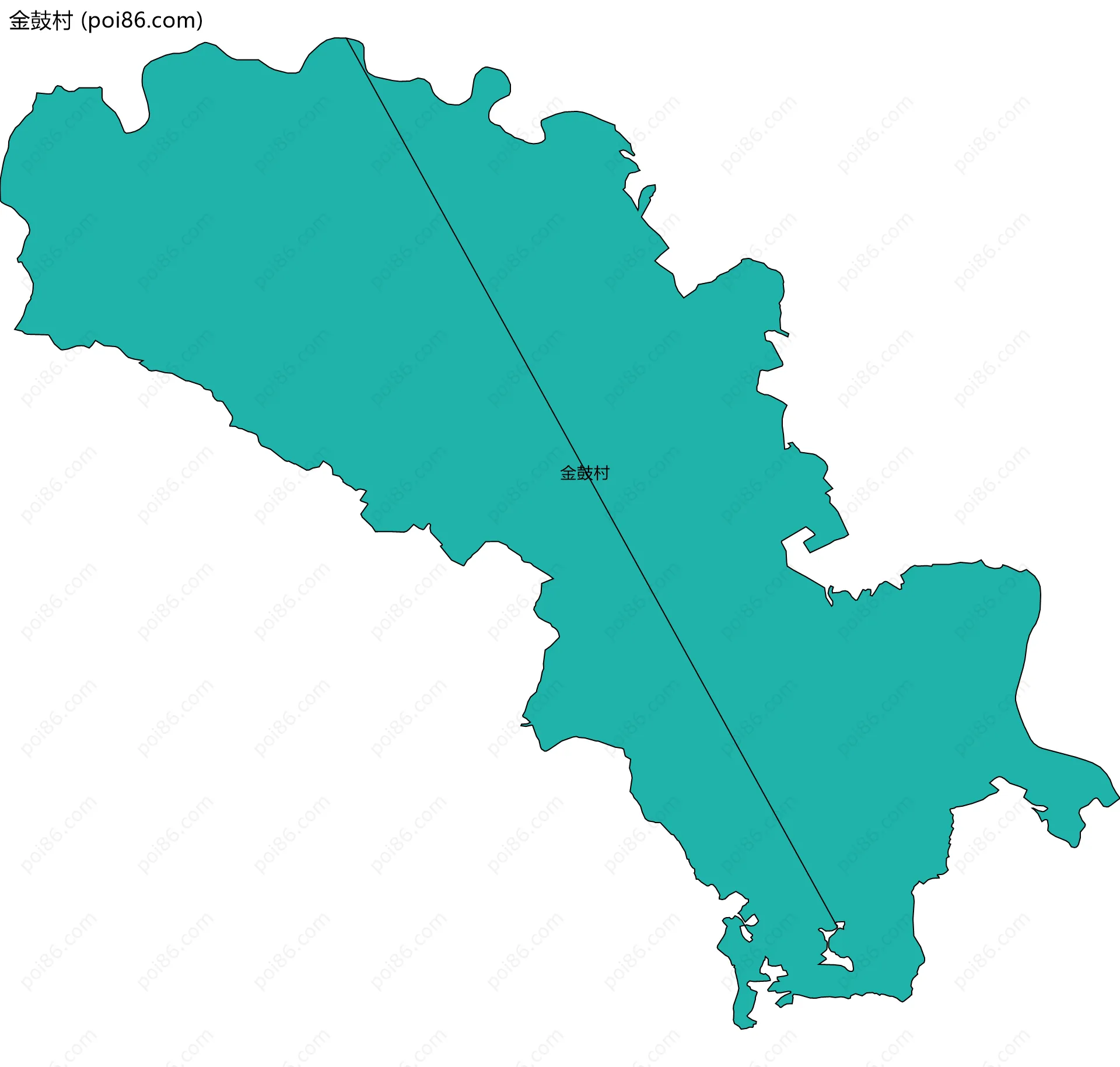 金鼓村边界地图