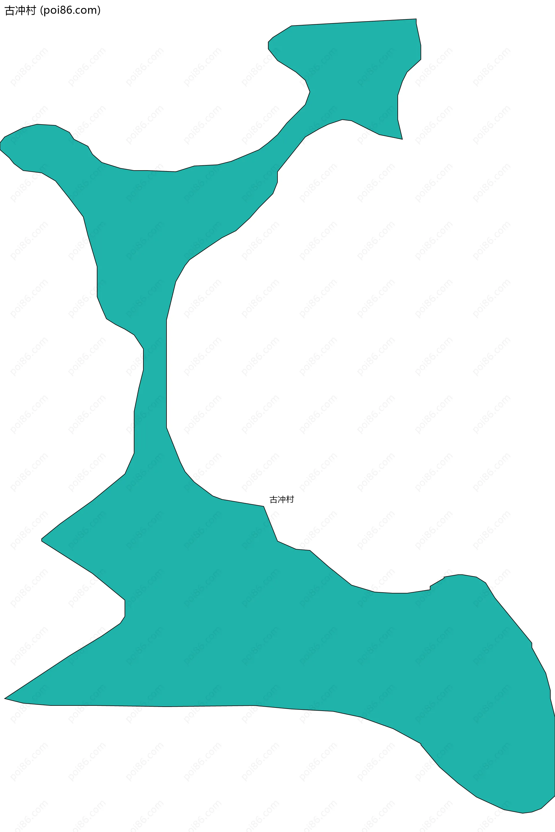 古冲村边界地图