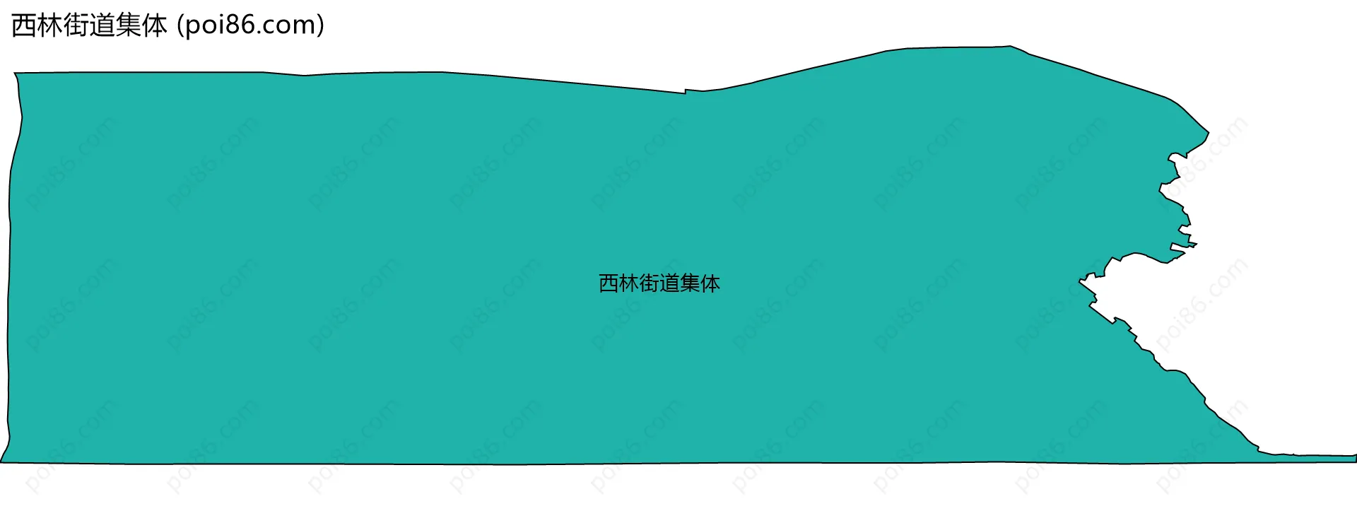 西林街道集体边界地图