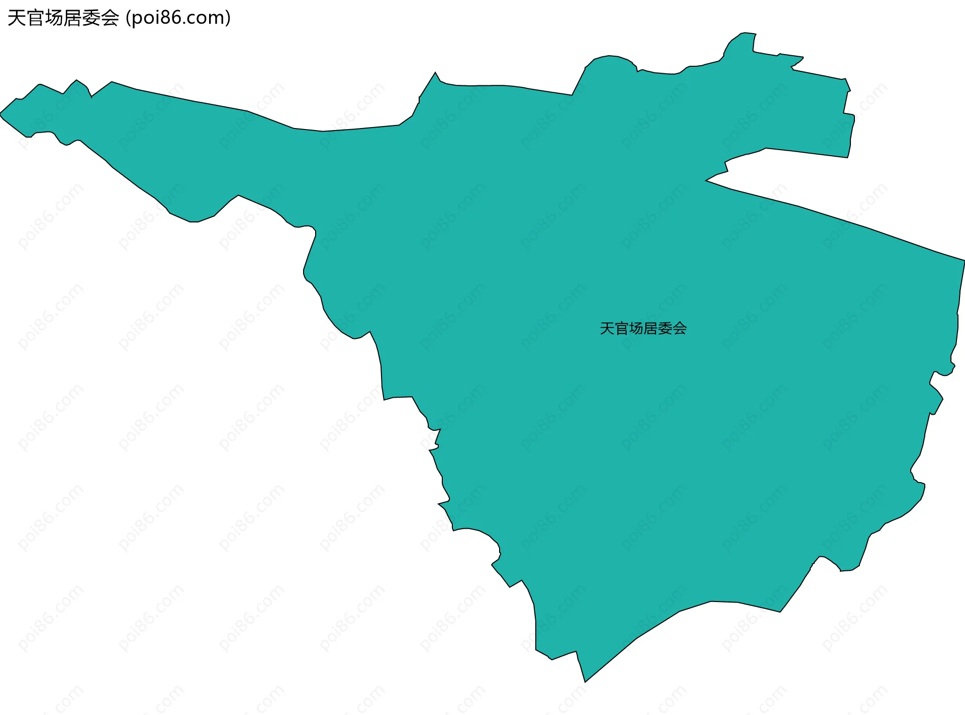 天官场居委会边界地图