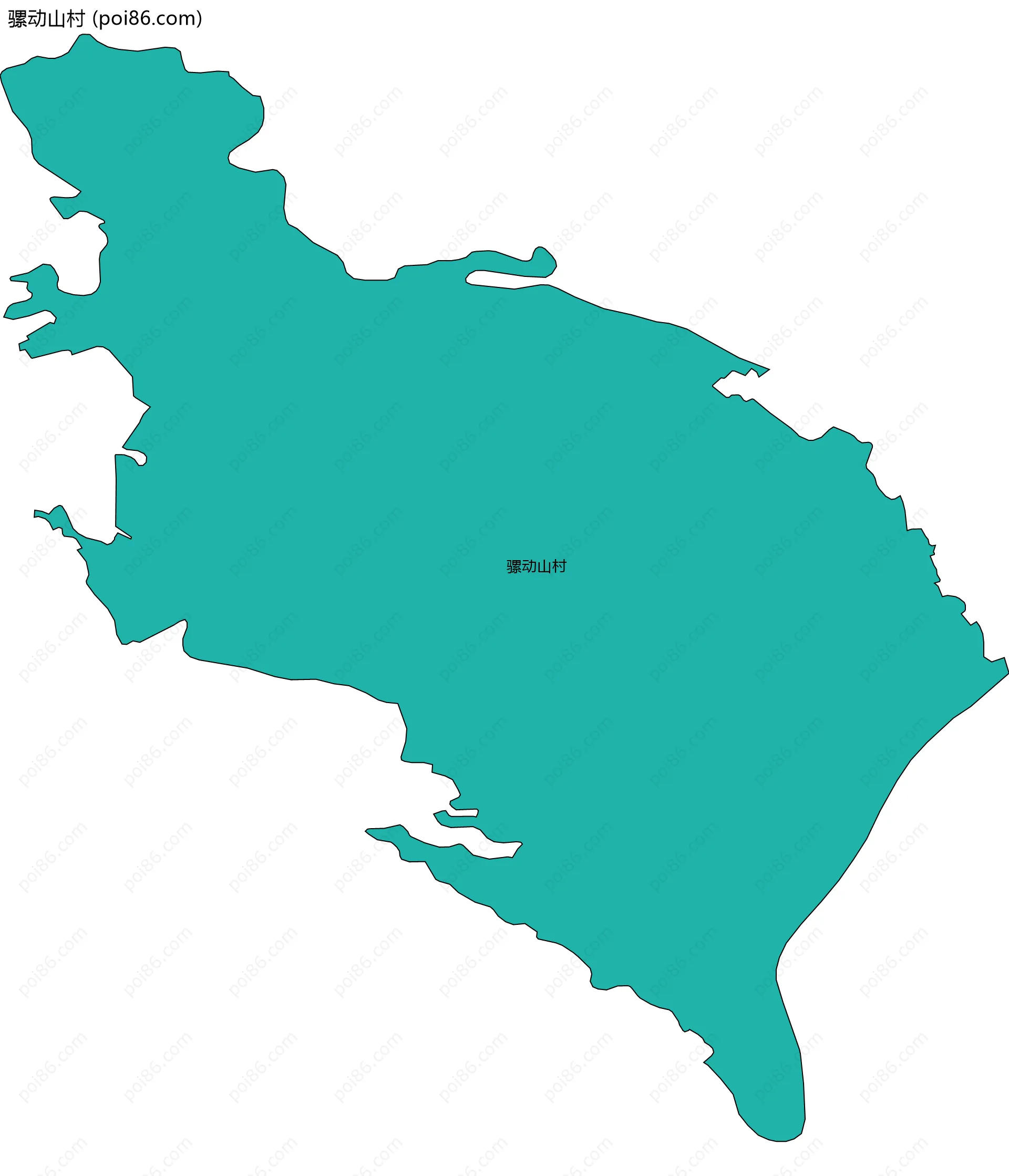 骡动山村边界地图