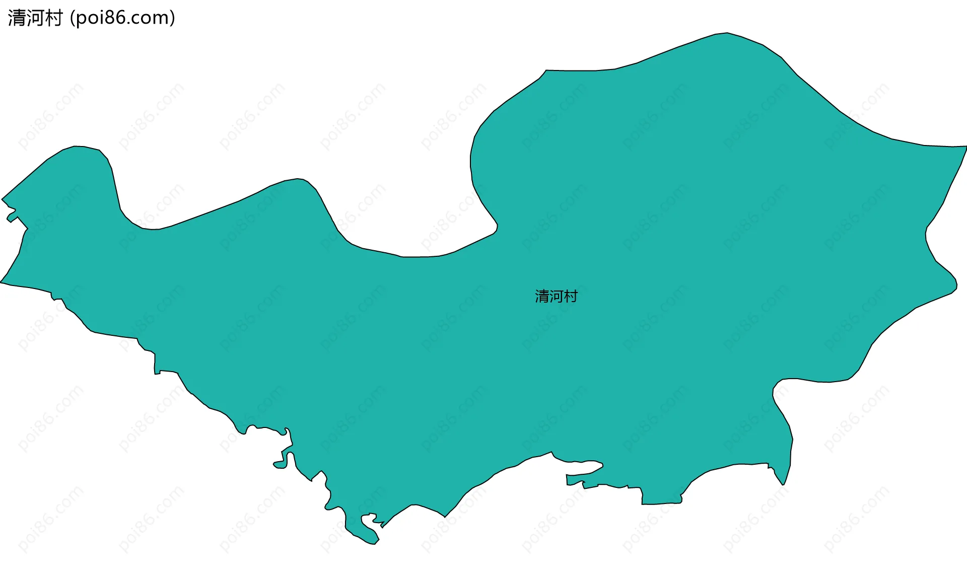 清河村边界地图