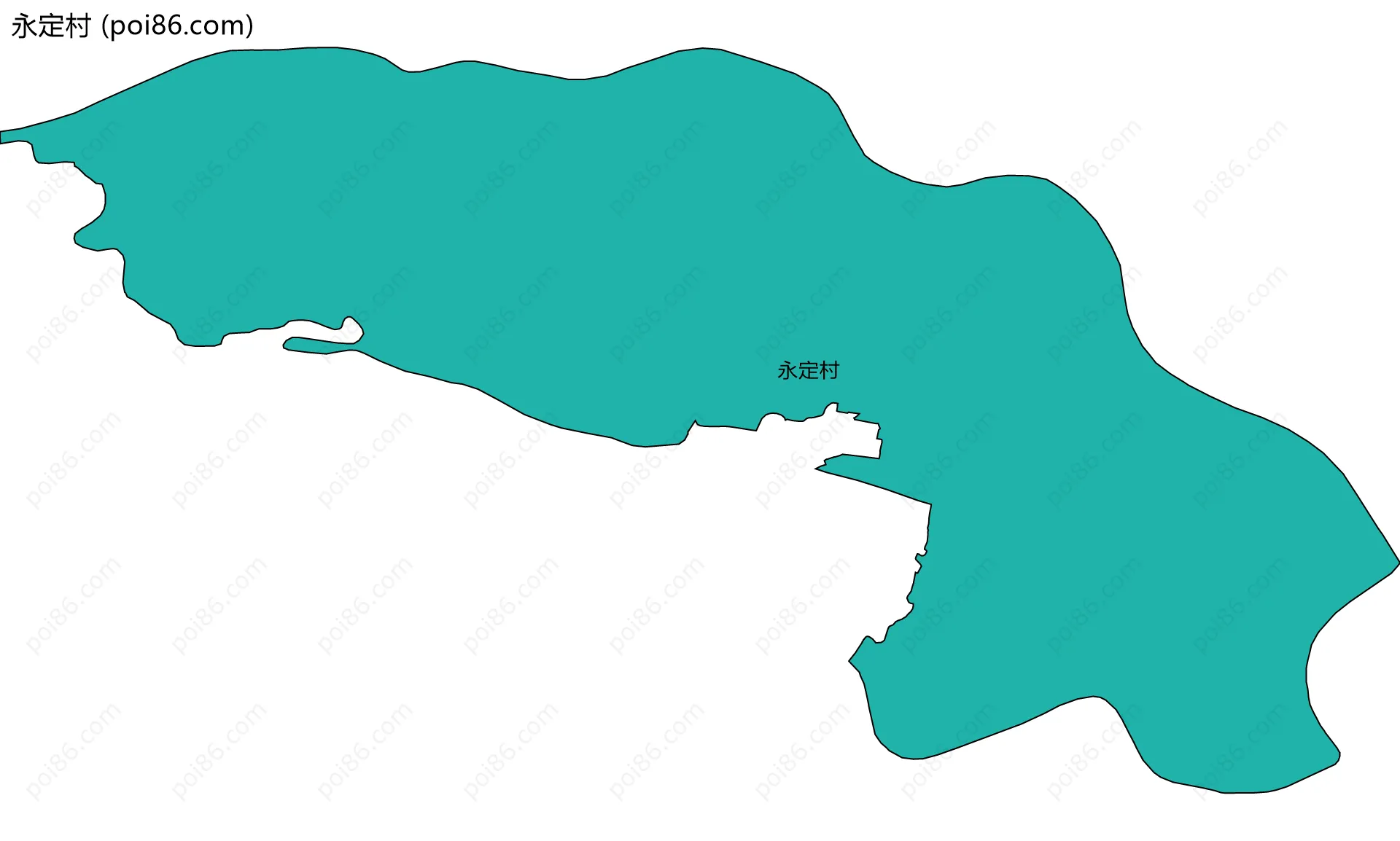 永定村边界地图