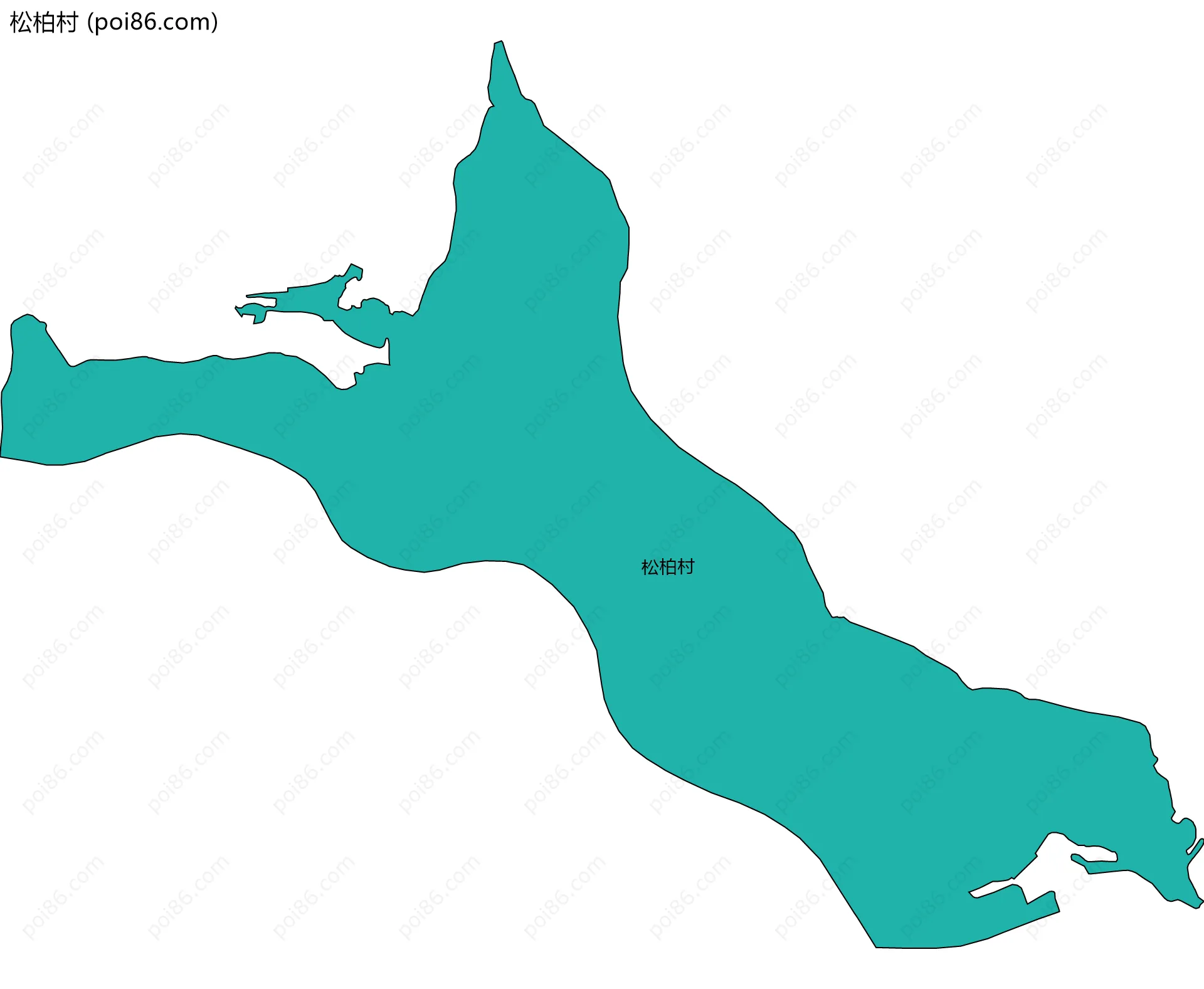 松柏村边界地图