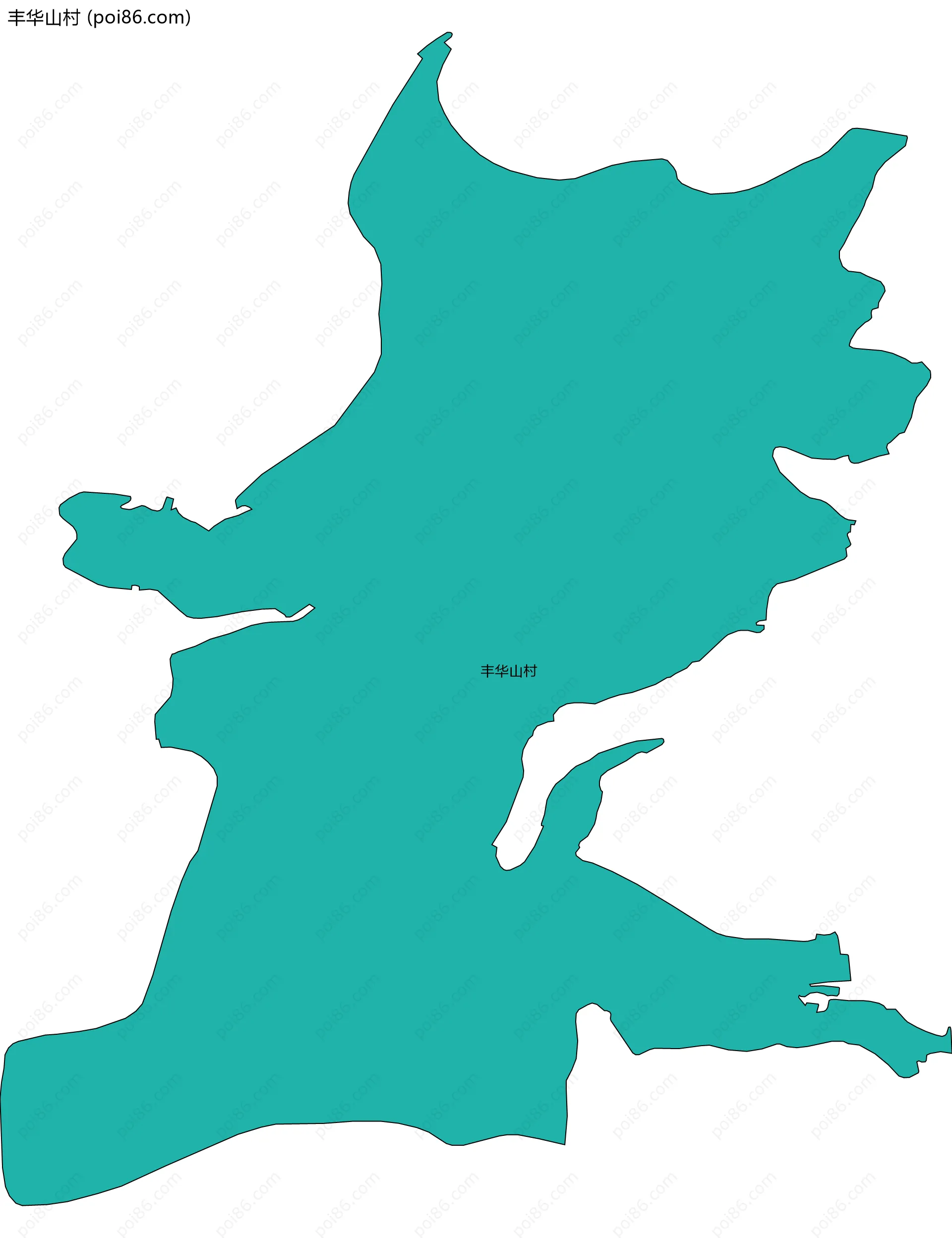 丰华山村边界地图