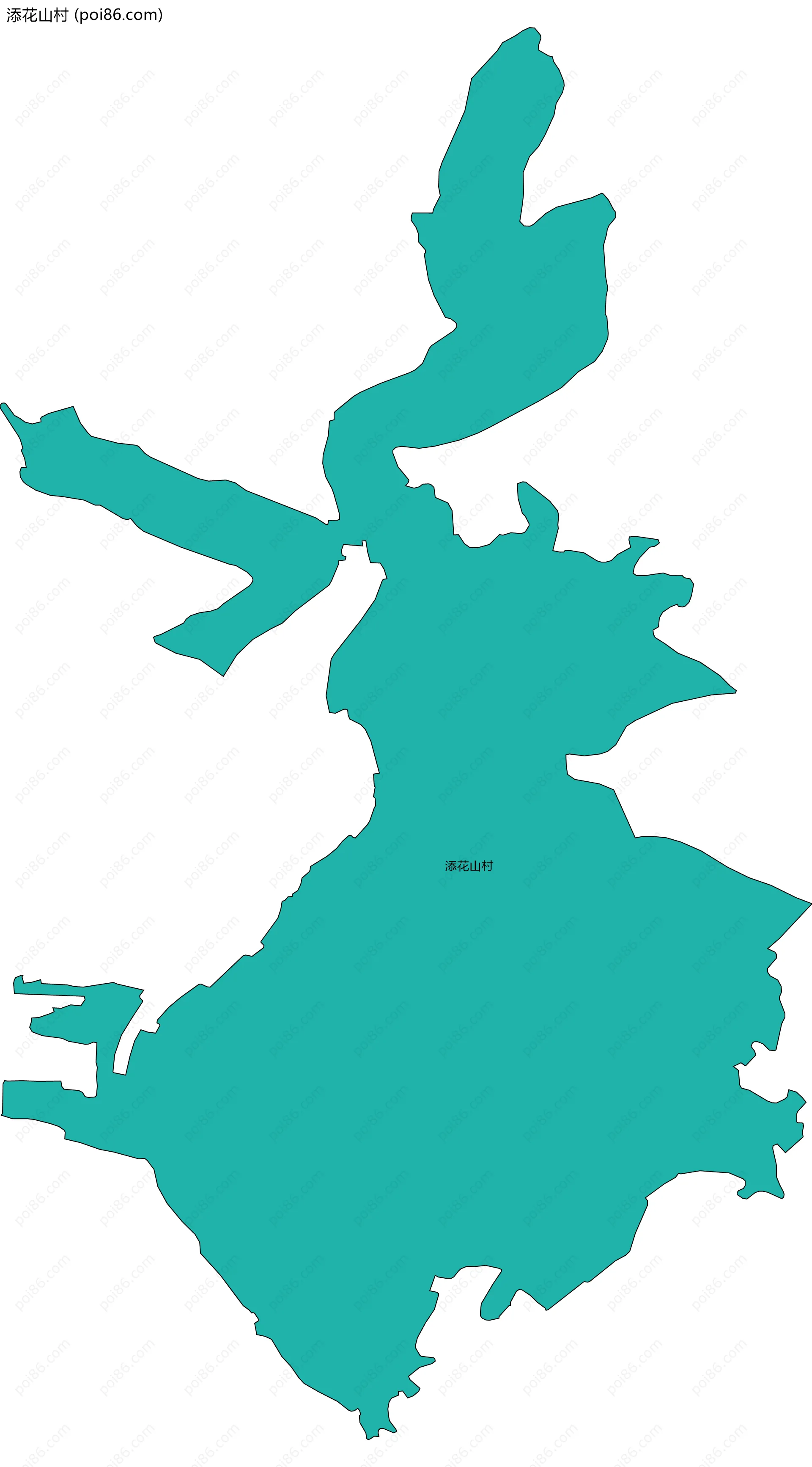 添花山村边界地图