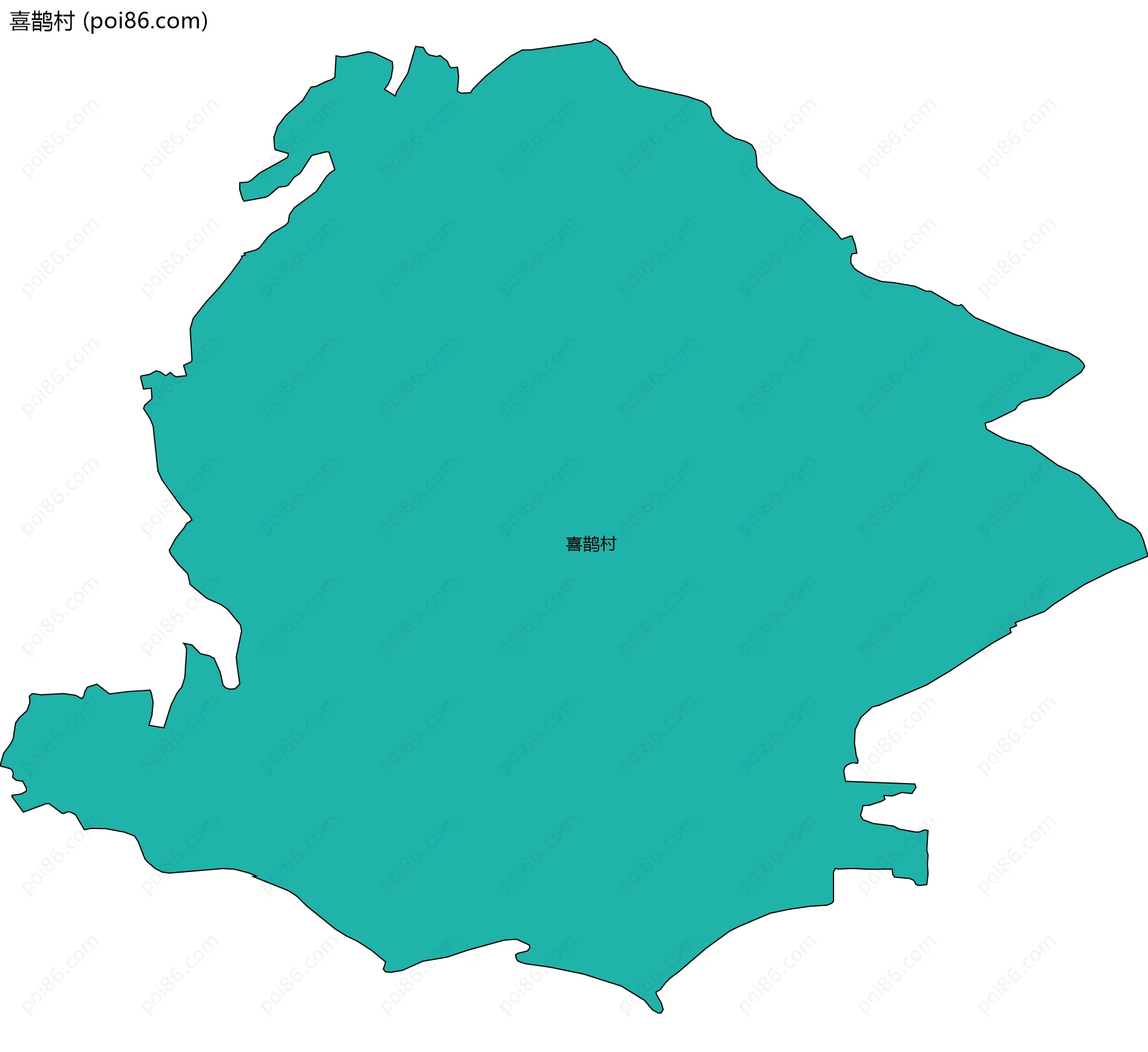 喜鹊村边界地图