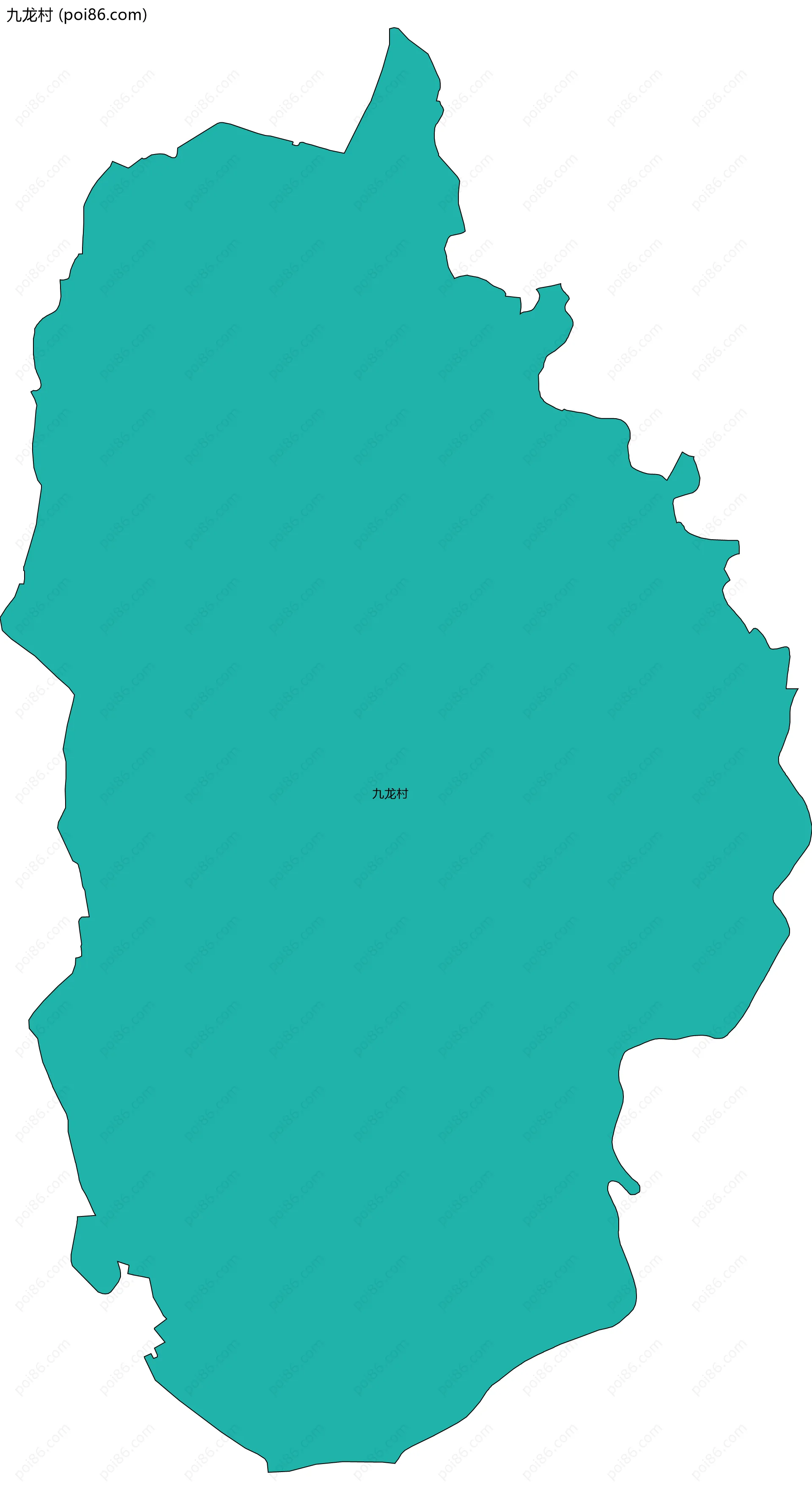 九龙村边界地图