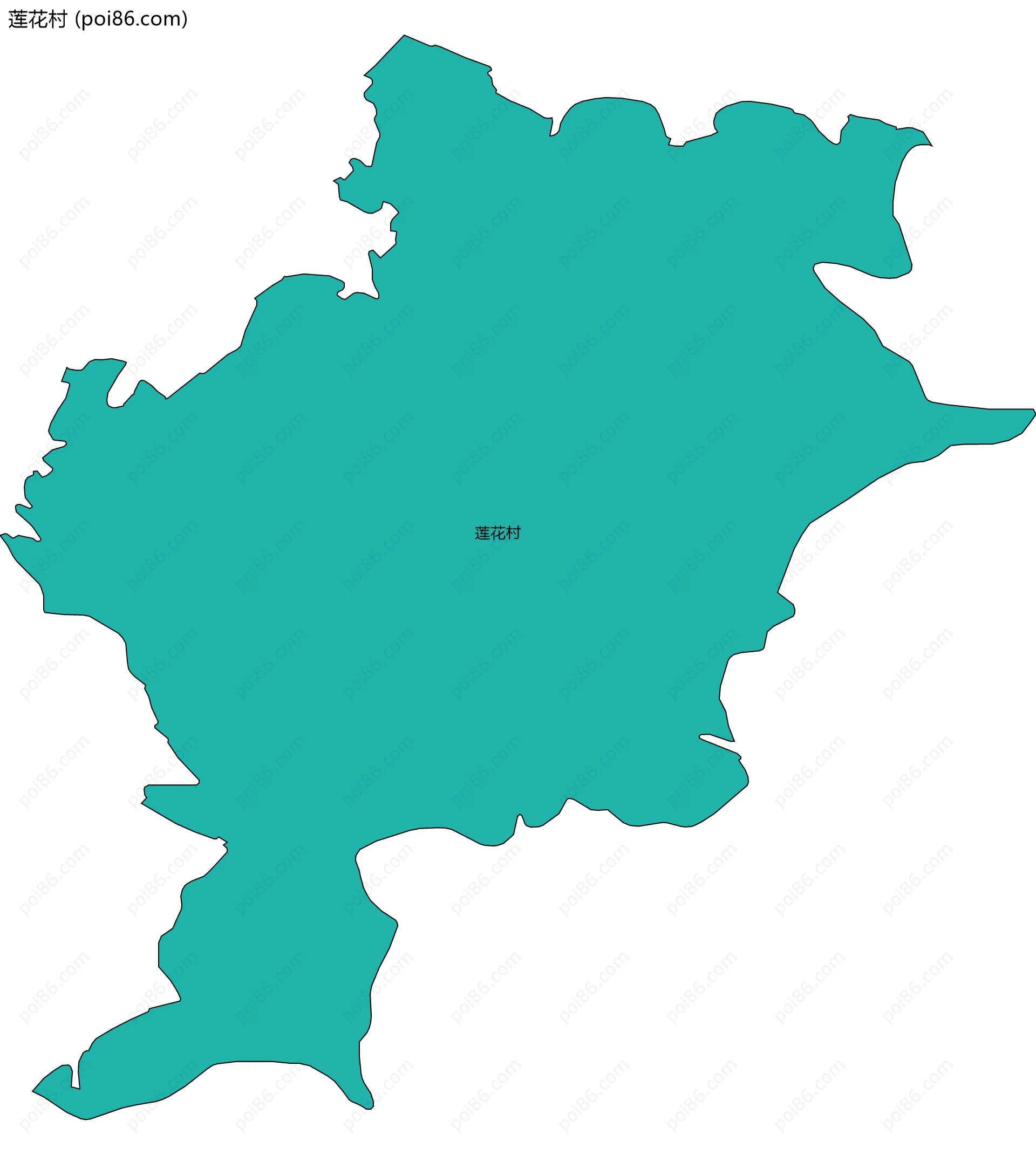 莲花村边界地图