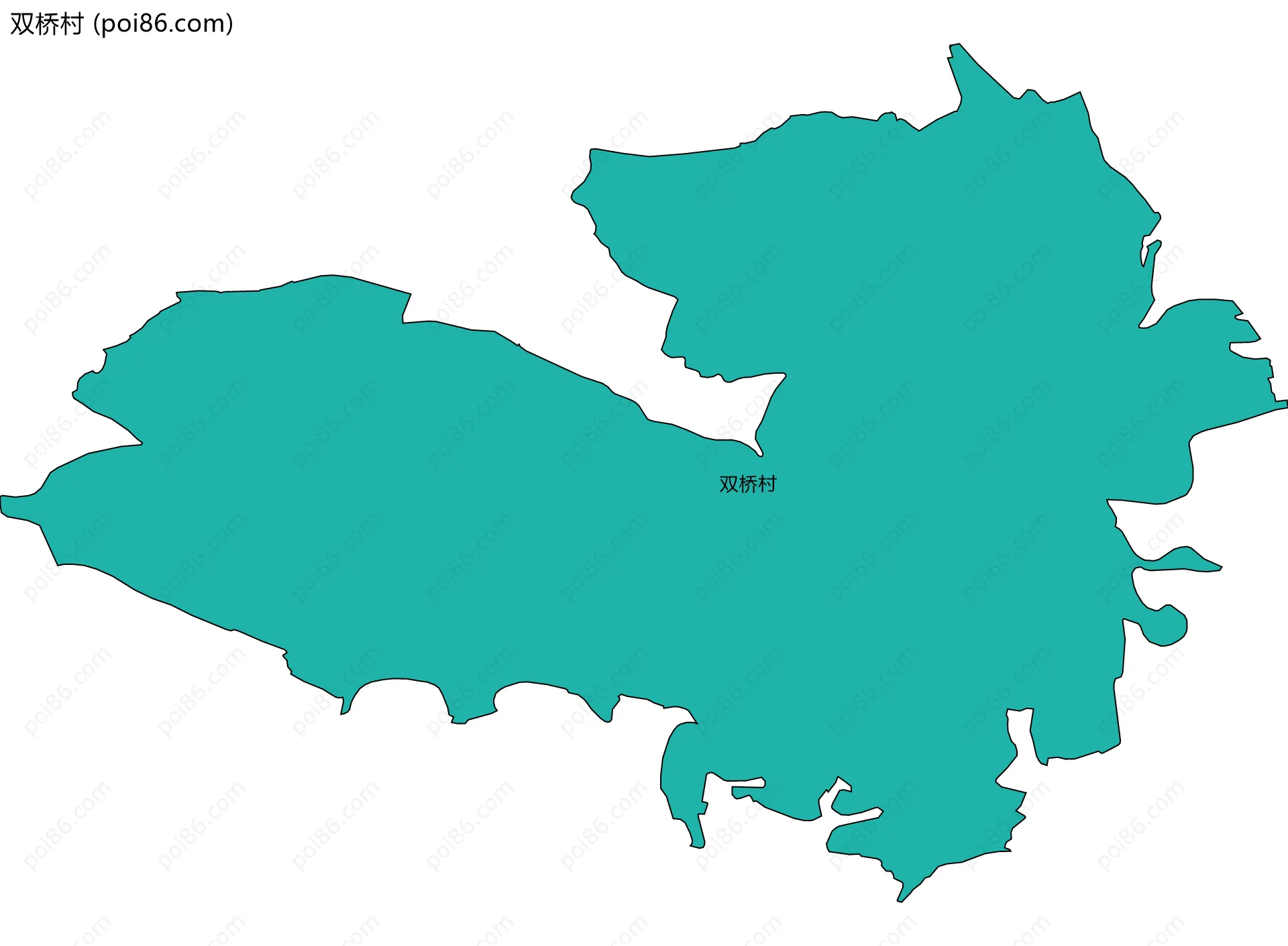 双桥村边界地图