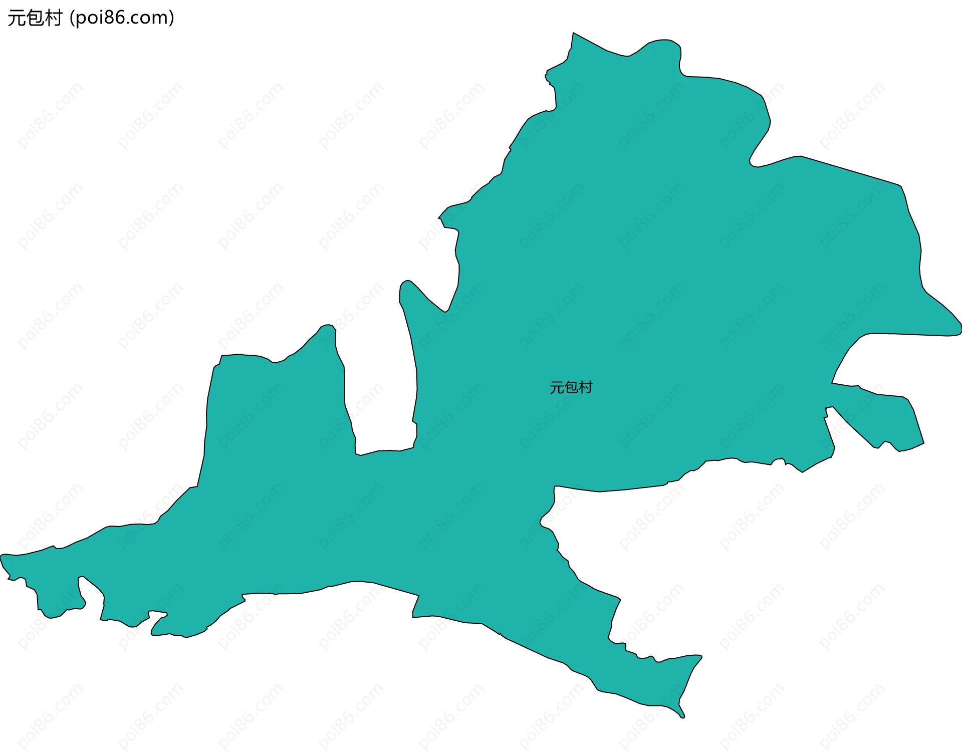 元包村边界地图