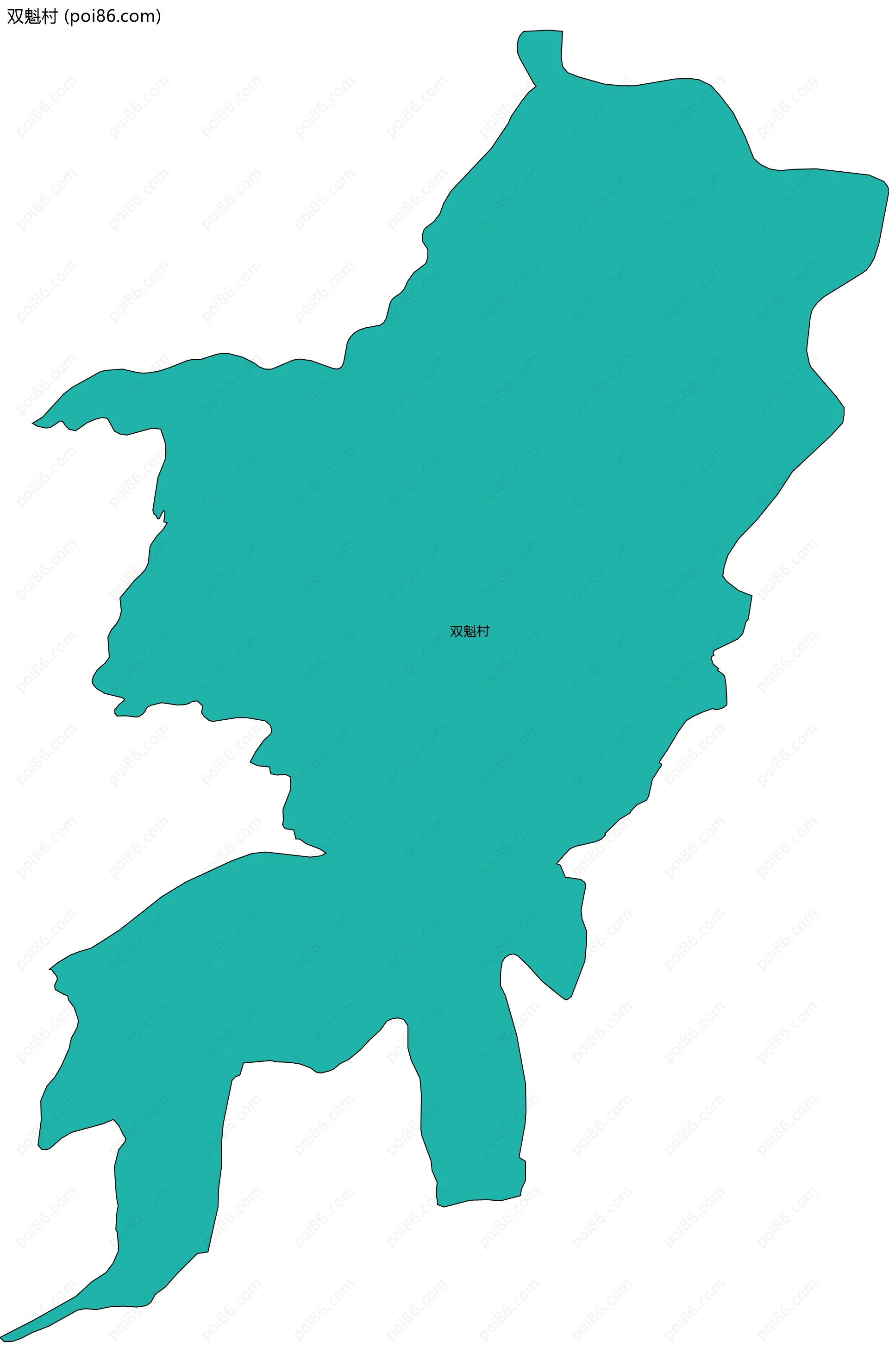 双魁村边界地图