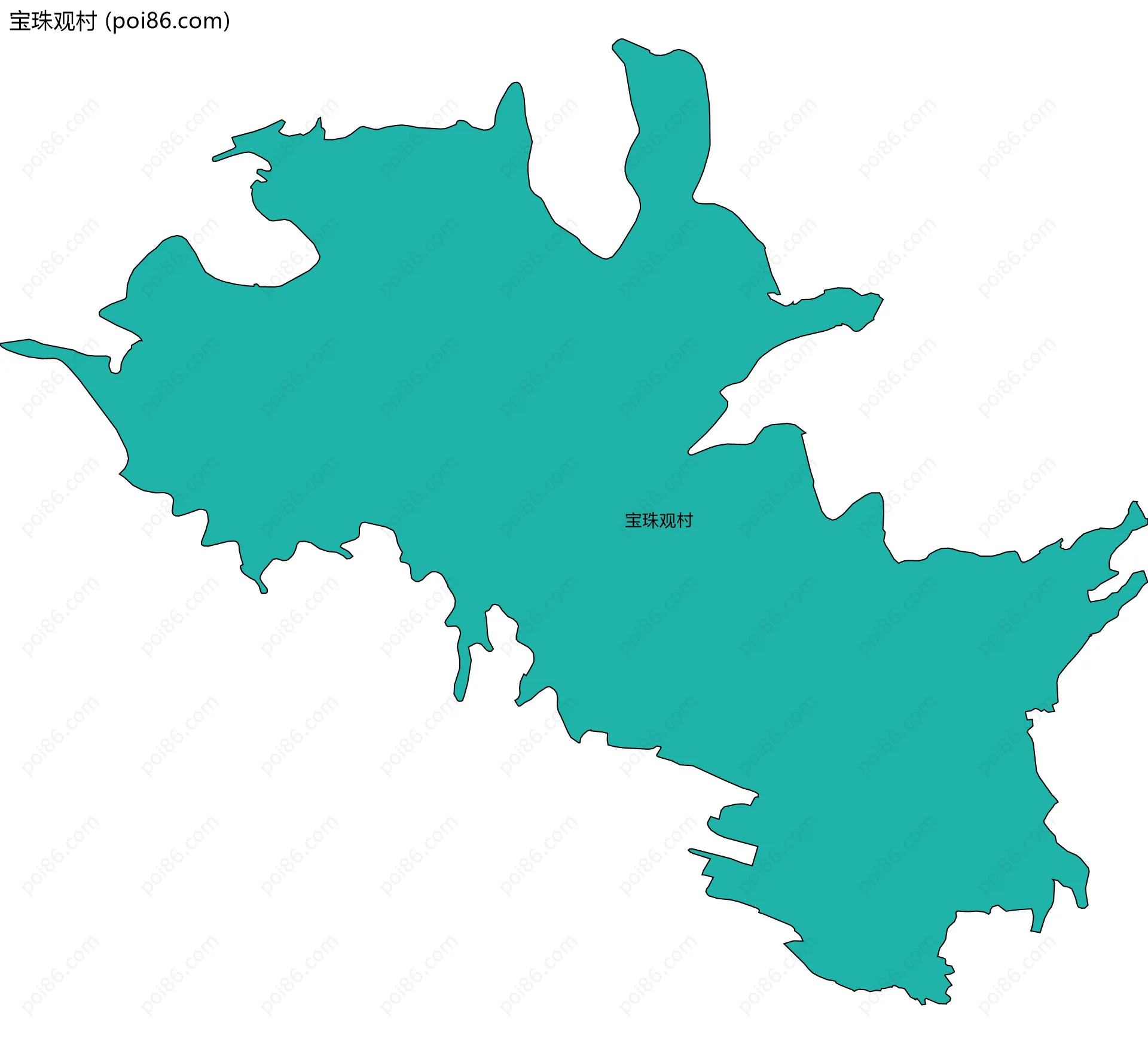 宝珠观村边界地图