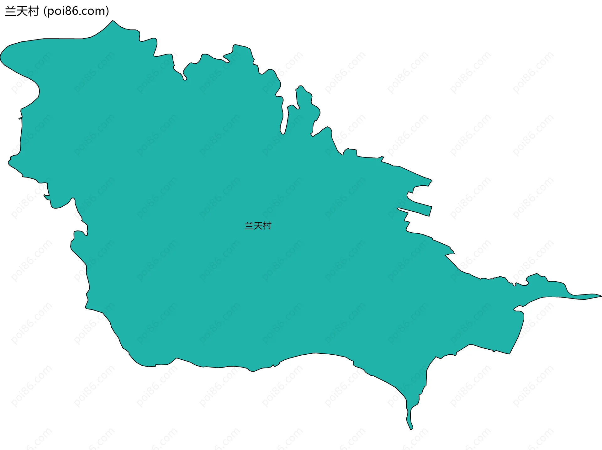 兰天村边界地图