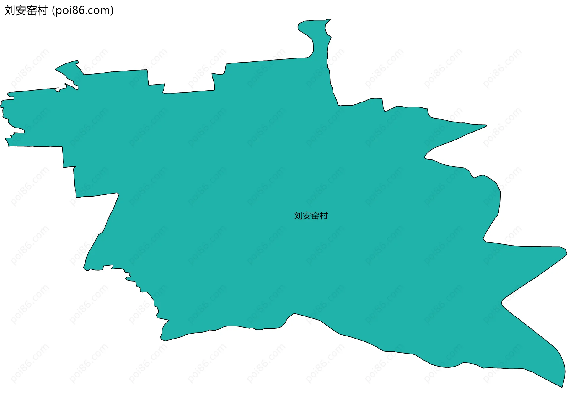 刘安窑村边界地图