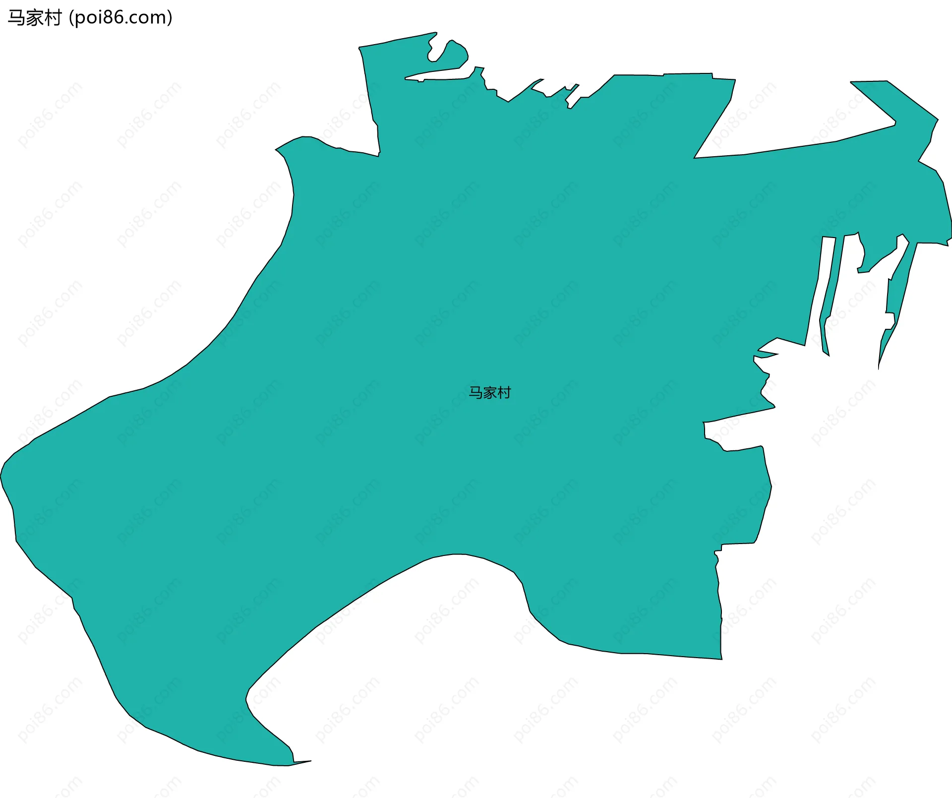 马家村边界地图