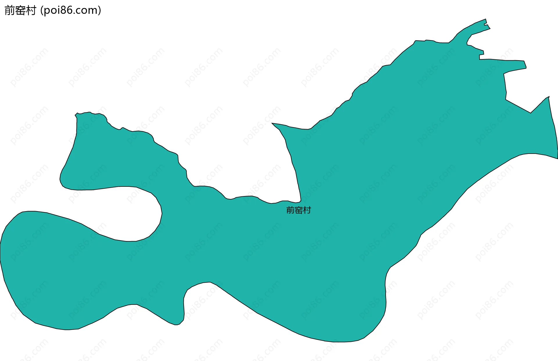 前窑村边界地图