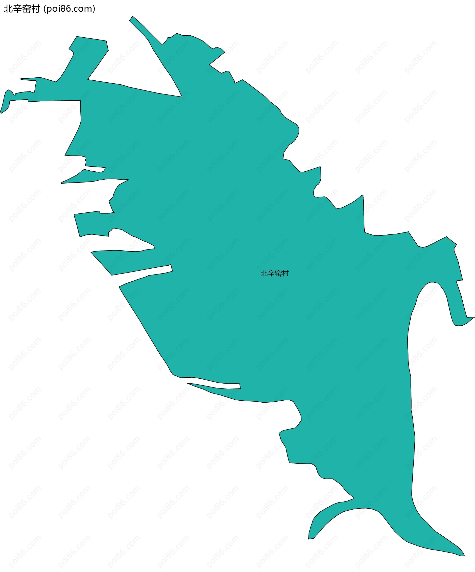 北辛窑村边界地图