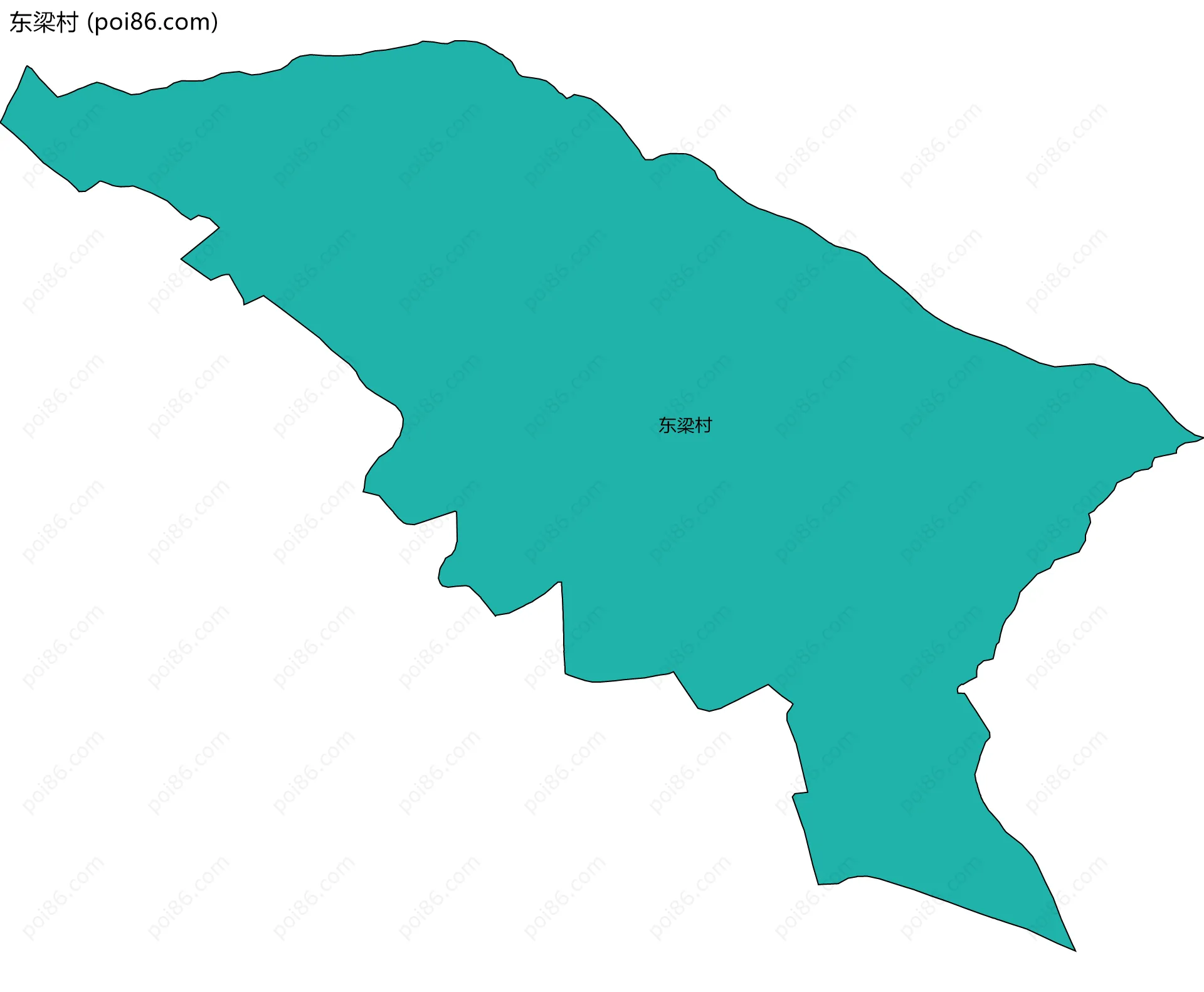 东梁村边界地图