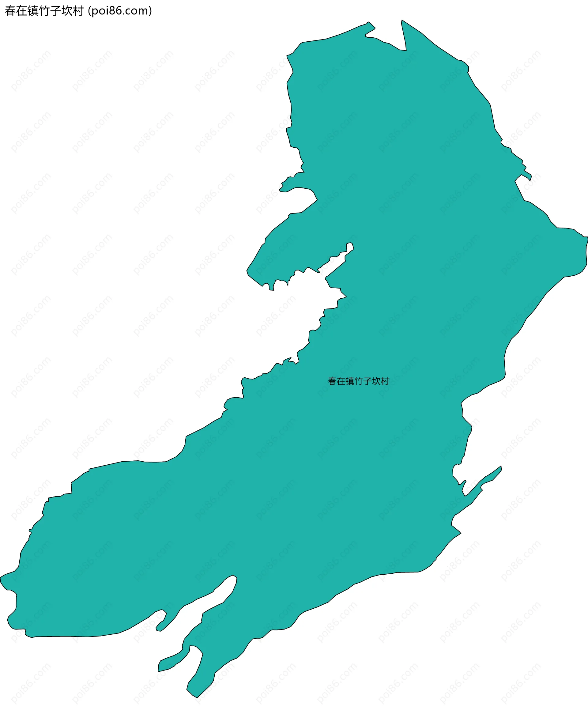 春在镇竹子坎村边界地图