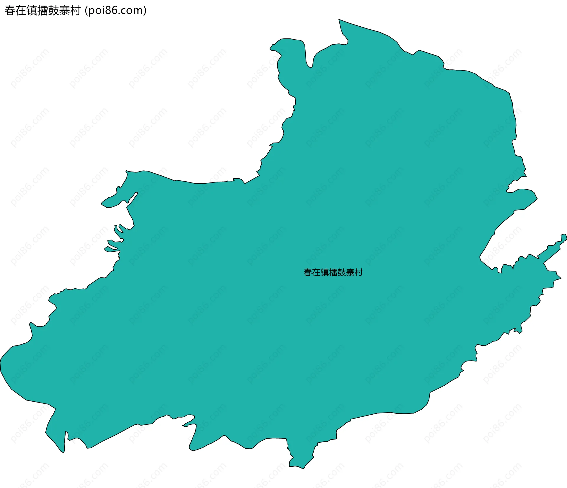 春在镇擂鼓寨村边界地图