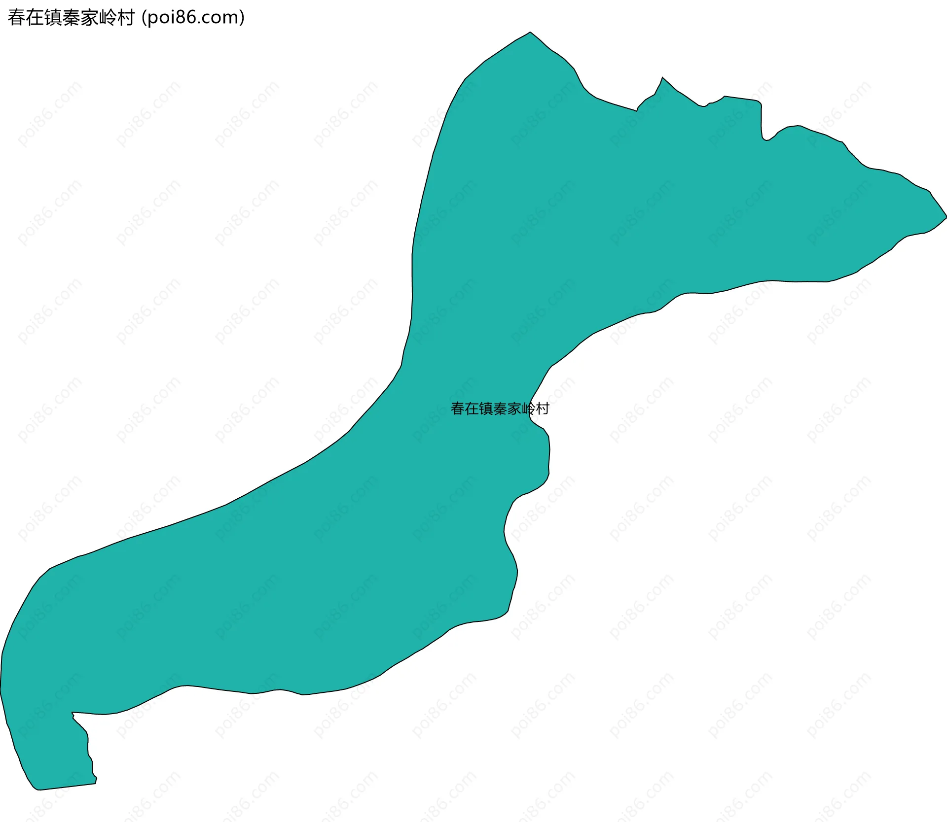 春在镇秦家岭村边界地图