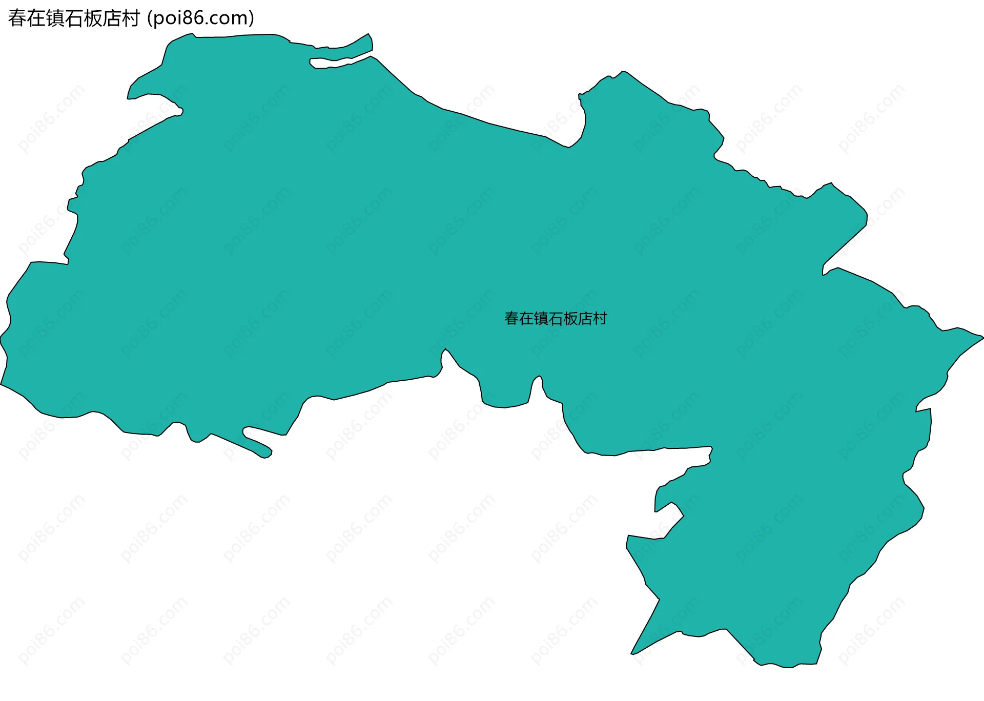 春在镇石板店村边界地图
