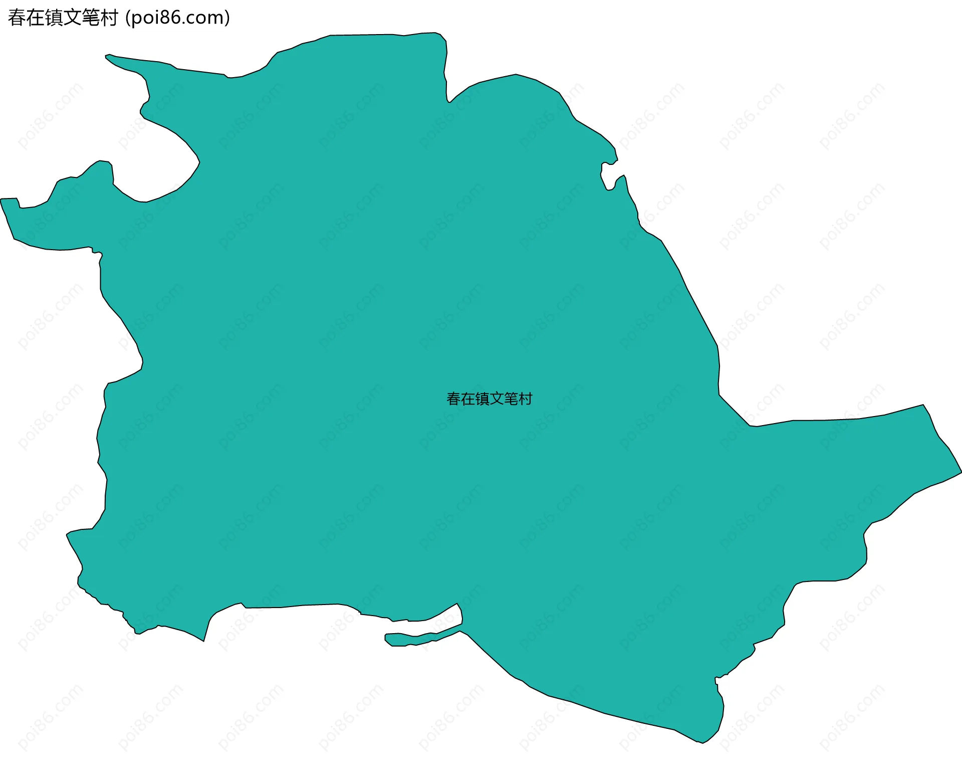 春在镇文笔村边界地图