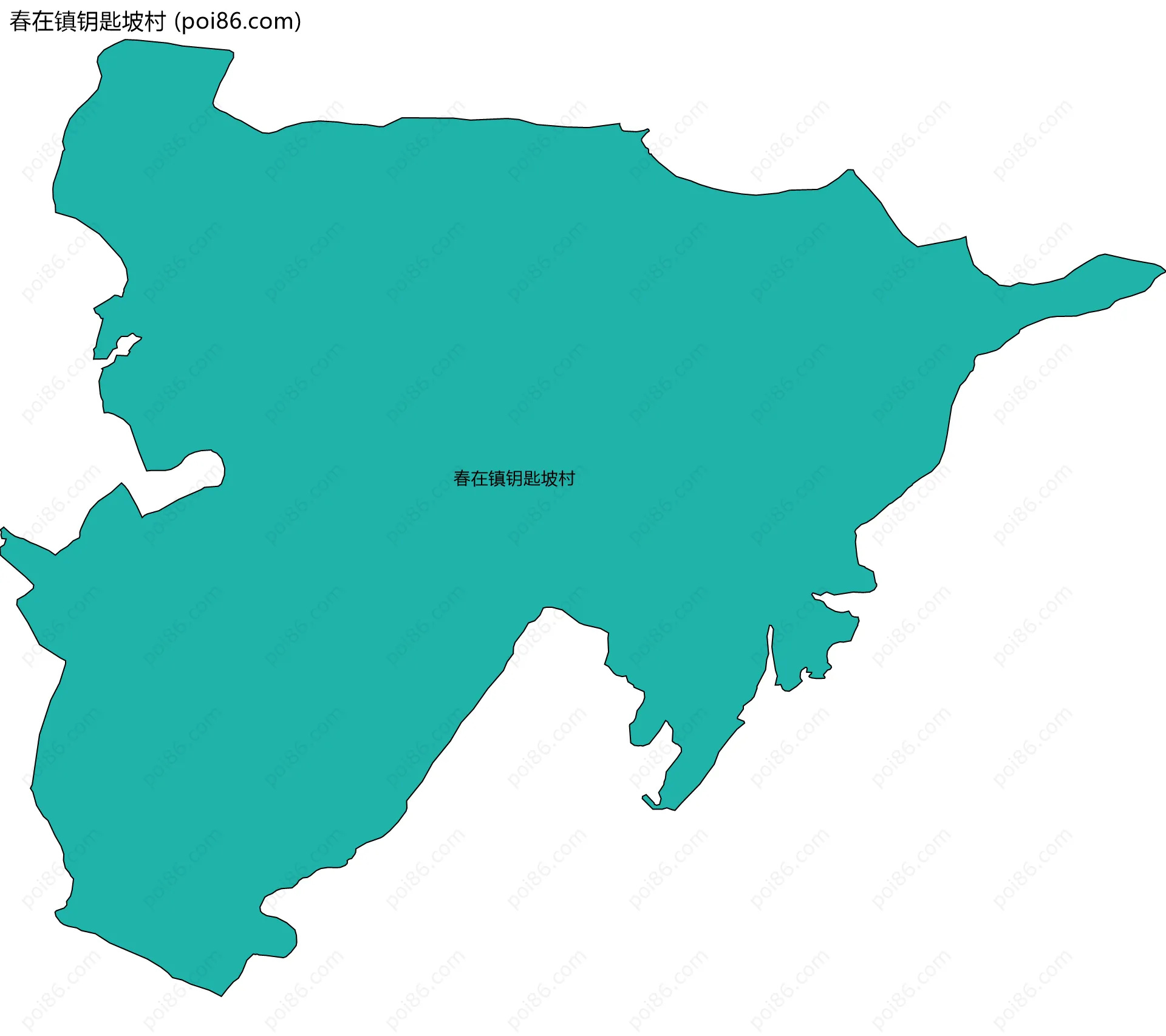 春在镇钥匙坡村边界地图