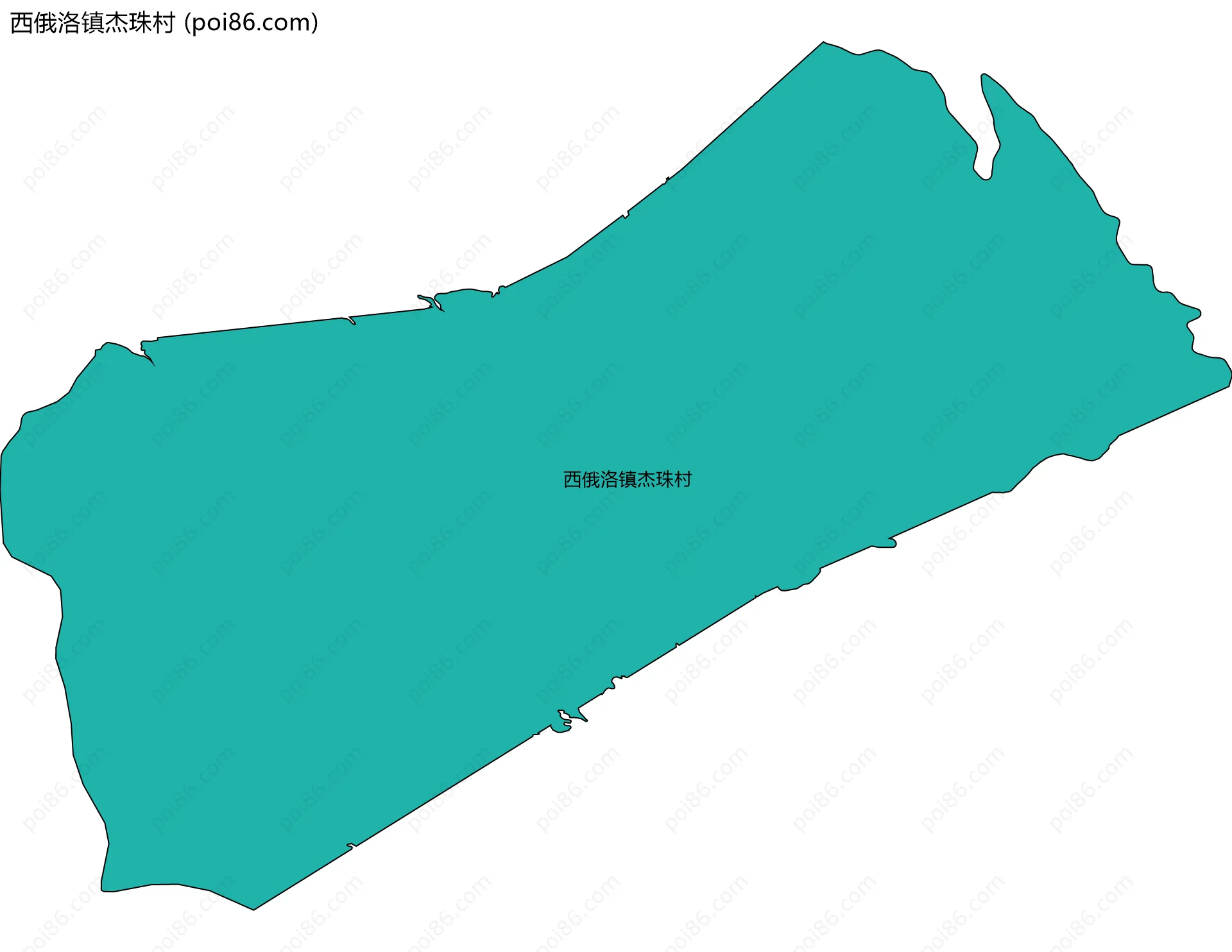 西俄洛镇杰珠村边界地图